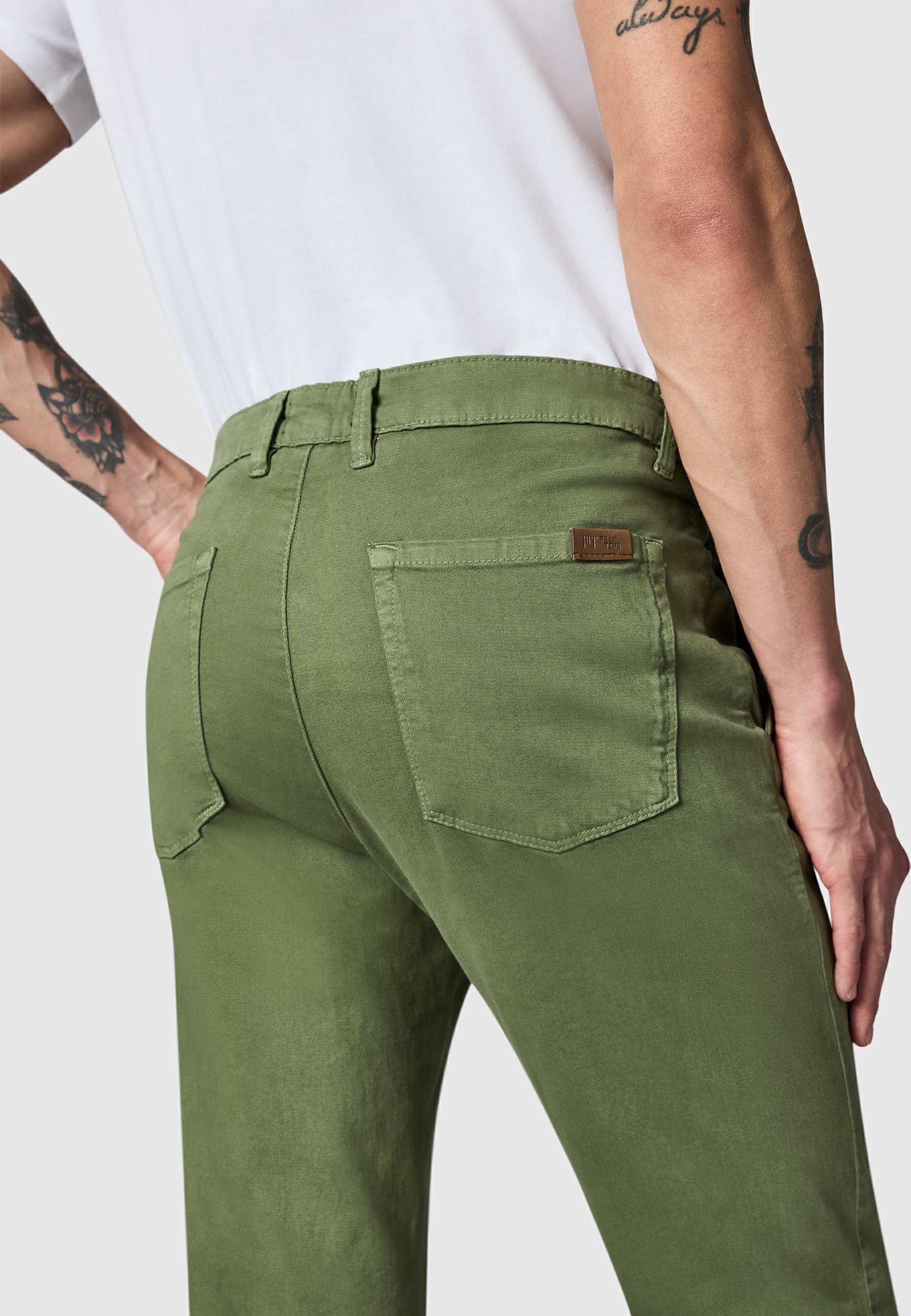 Lange Chino-Hose "Solon" Tapered Fit Fusion Olive