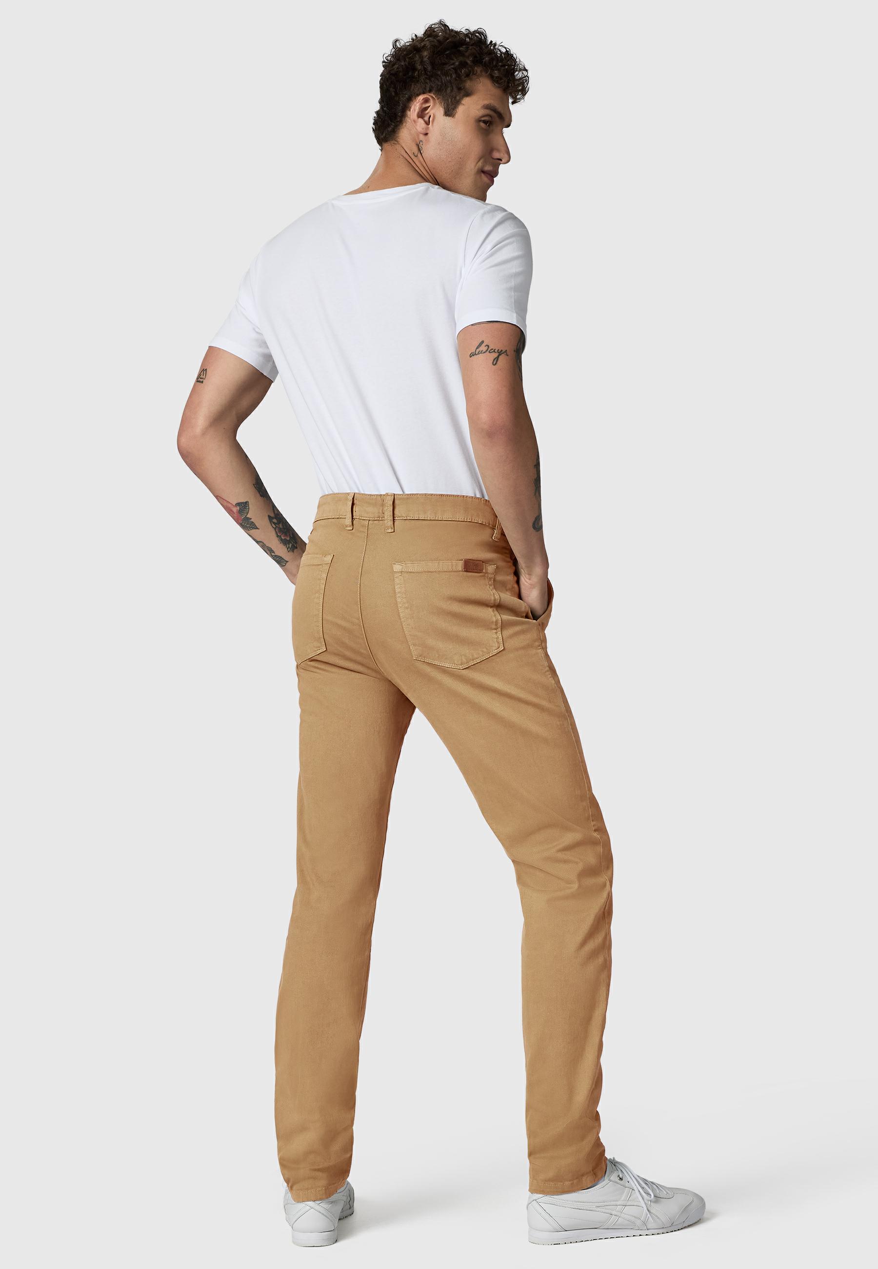 Lange Chino-Hose "Solon" Tapered Fit Gravity Brown
