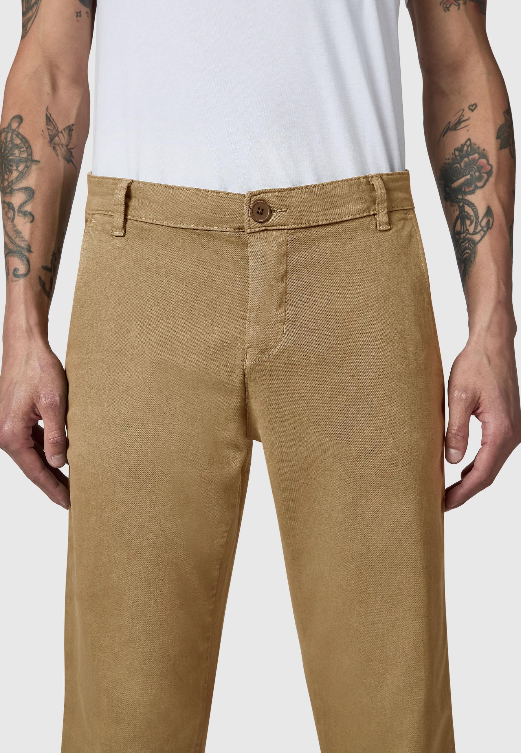 Lange Chino-Hose "Solon" Tapered Fit Gravity Brown