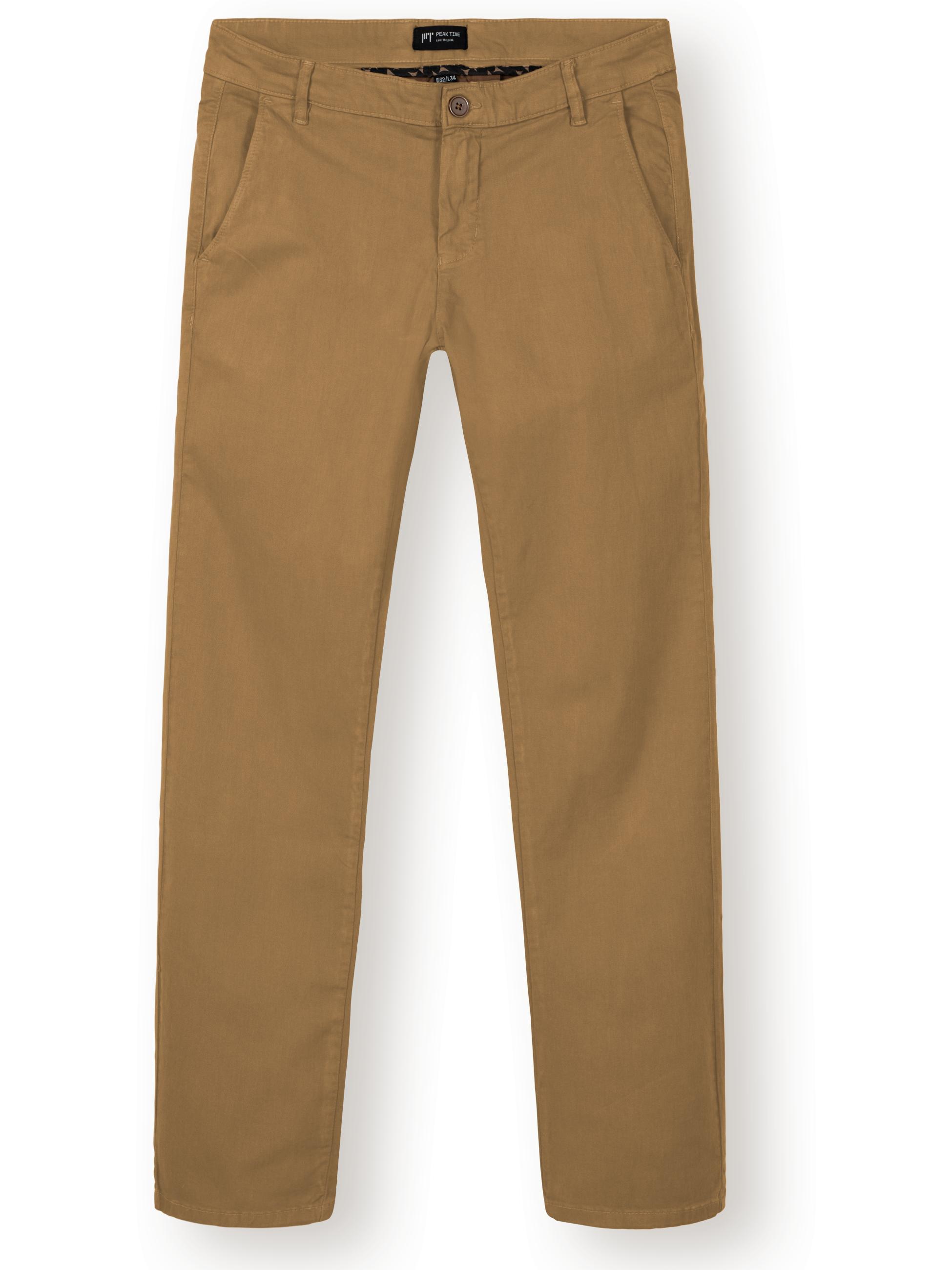 Lange Chino-Hose "Solon" Tapered Fit Gravity Brown