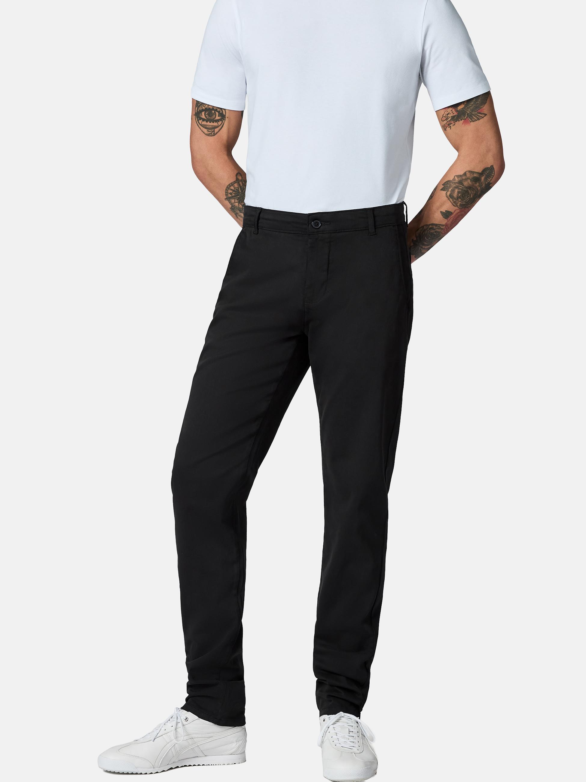 Lange Chino-Hose "Solon" Tapered Fit Void Black