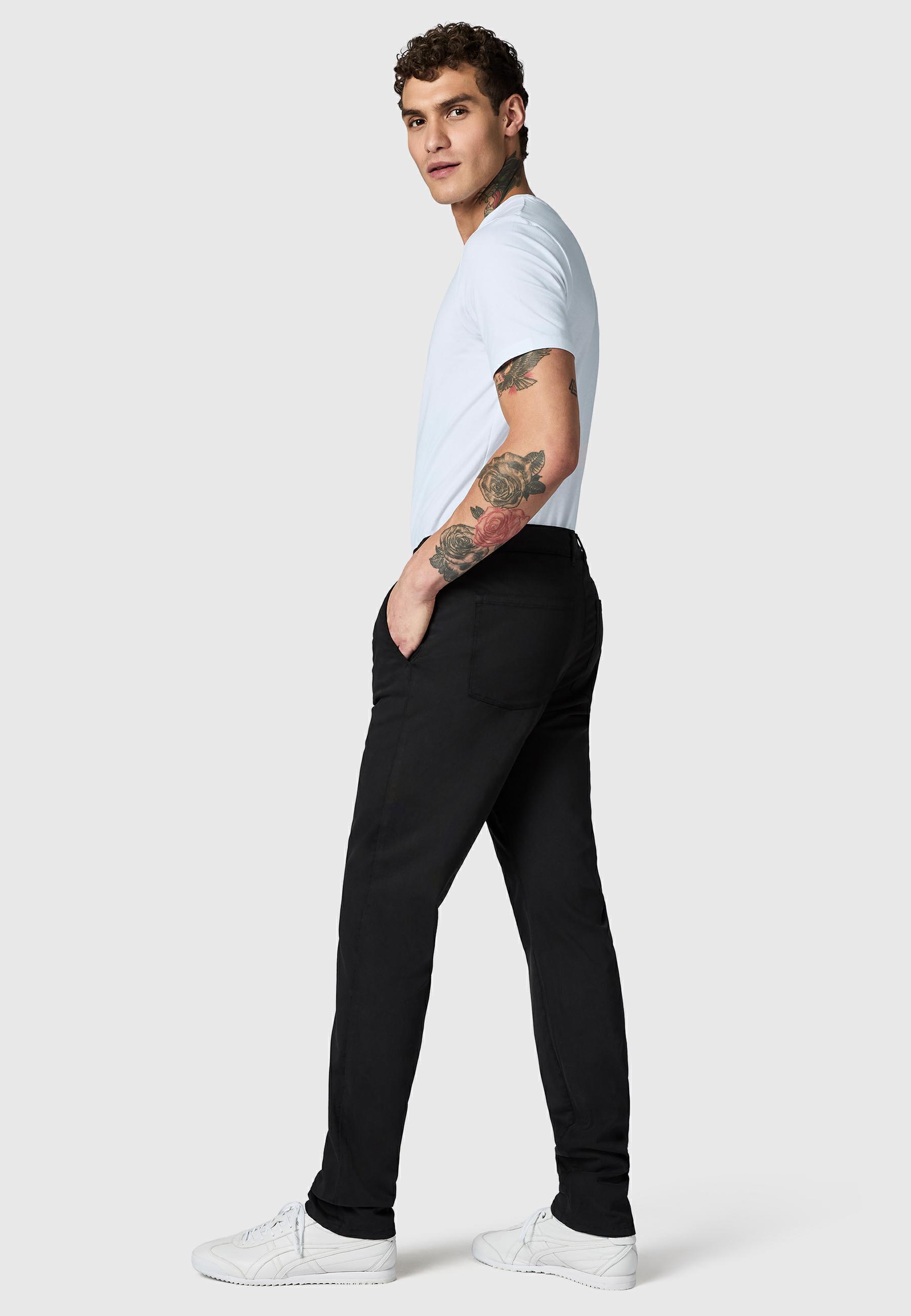 Lange Chino-Hose "Solon" Tapered Fit Void Black