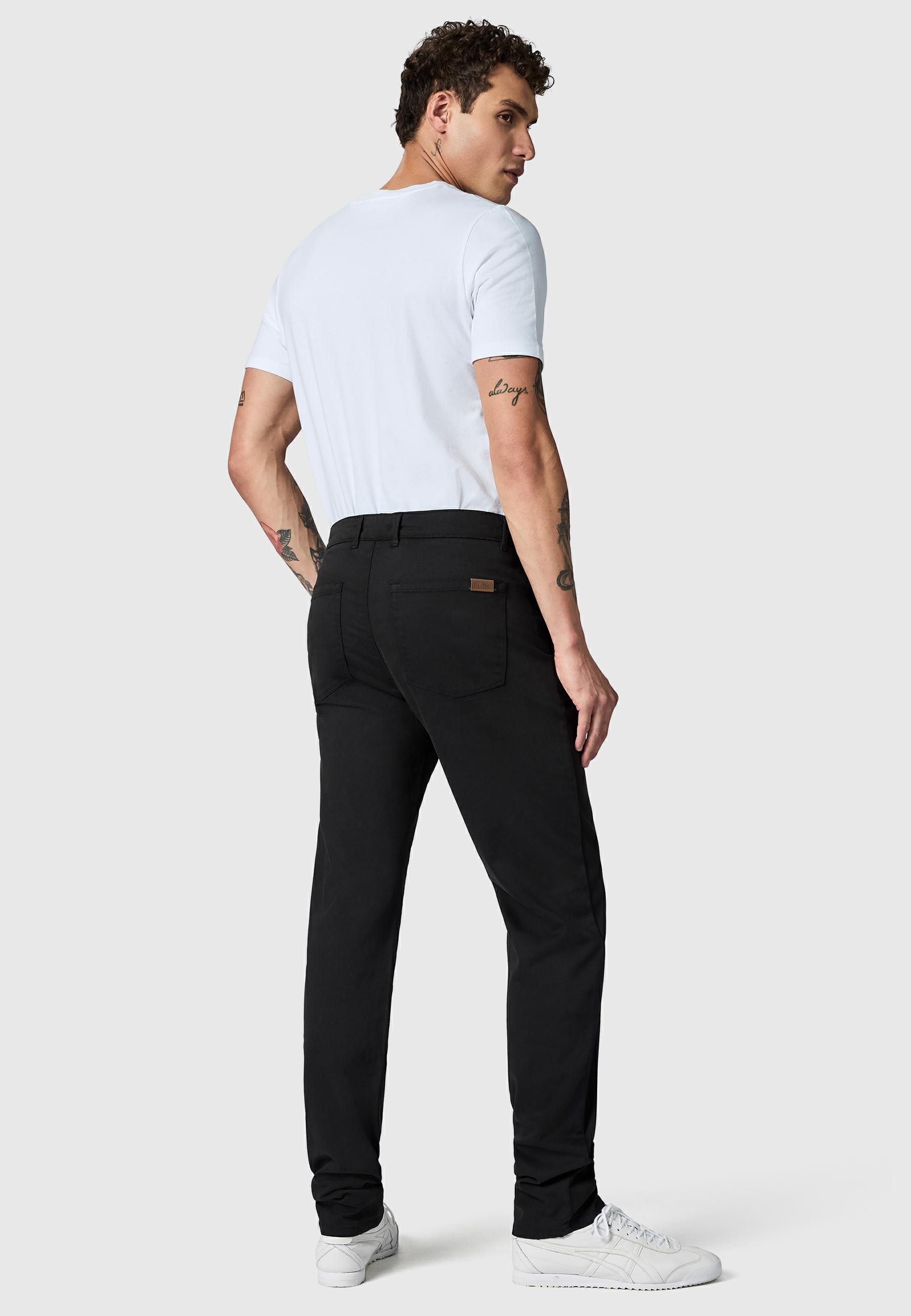 Lange Chino-Hose "Solon" Tapered Fit Void Black