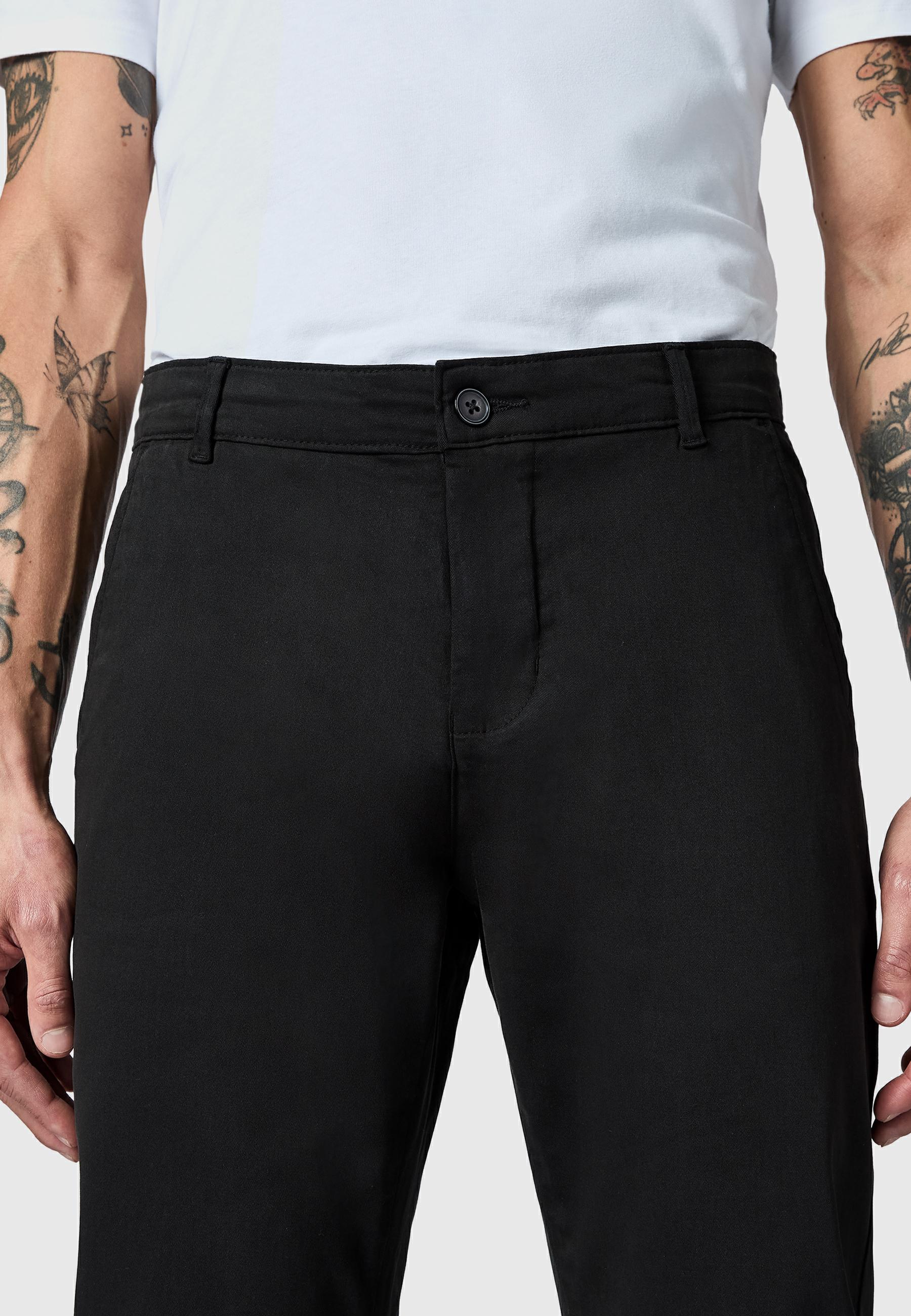 Lange Chino-Hose "Solon" Tapered Fit Void Black