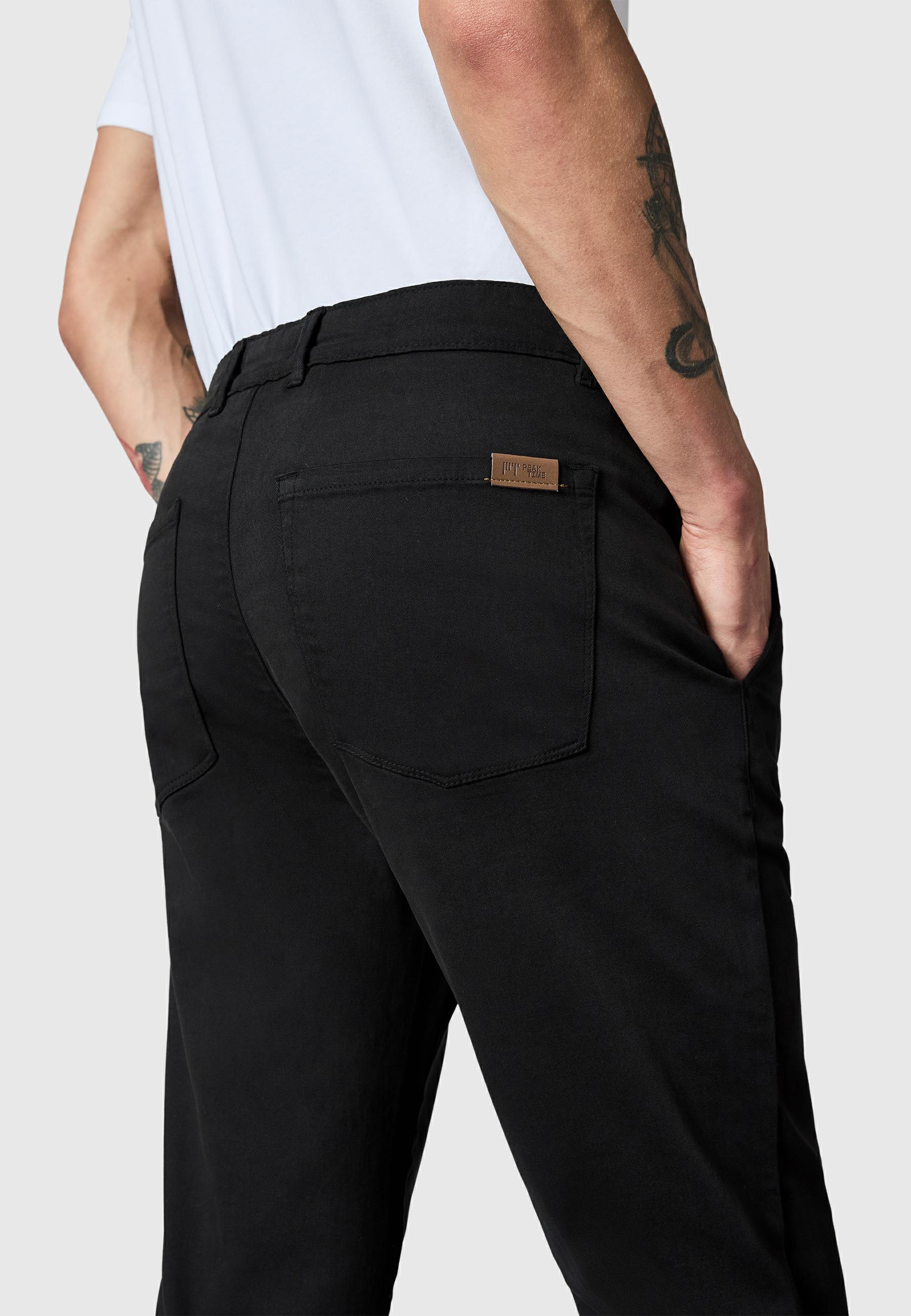 Lange Chino-Hose "Solon" Tapered Fit Void Black