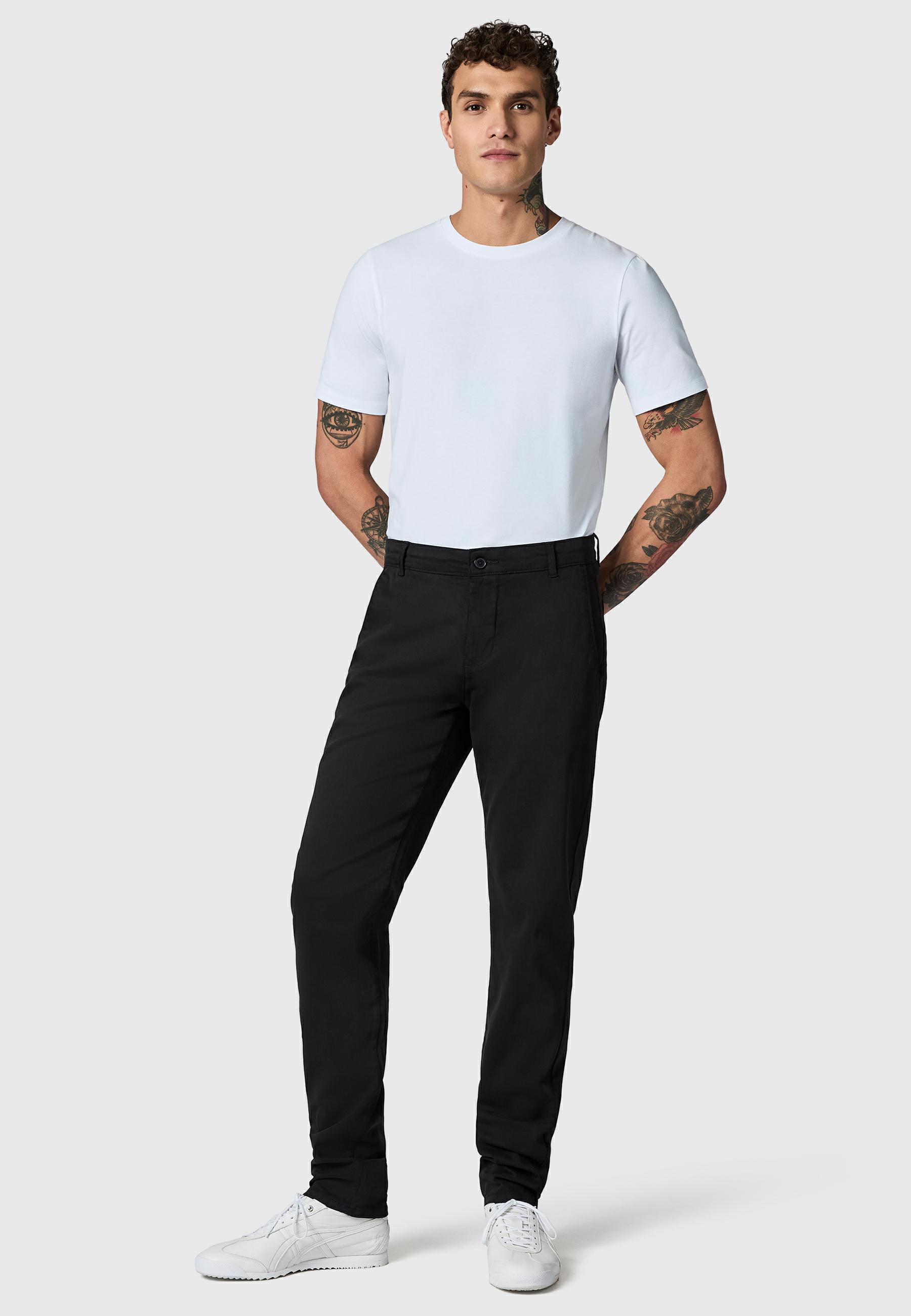 Lange Chino-Hose "Solon" Tapered Fit Void Black