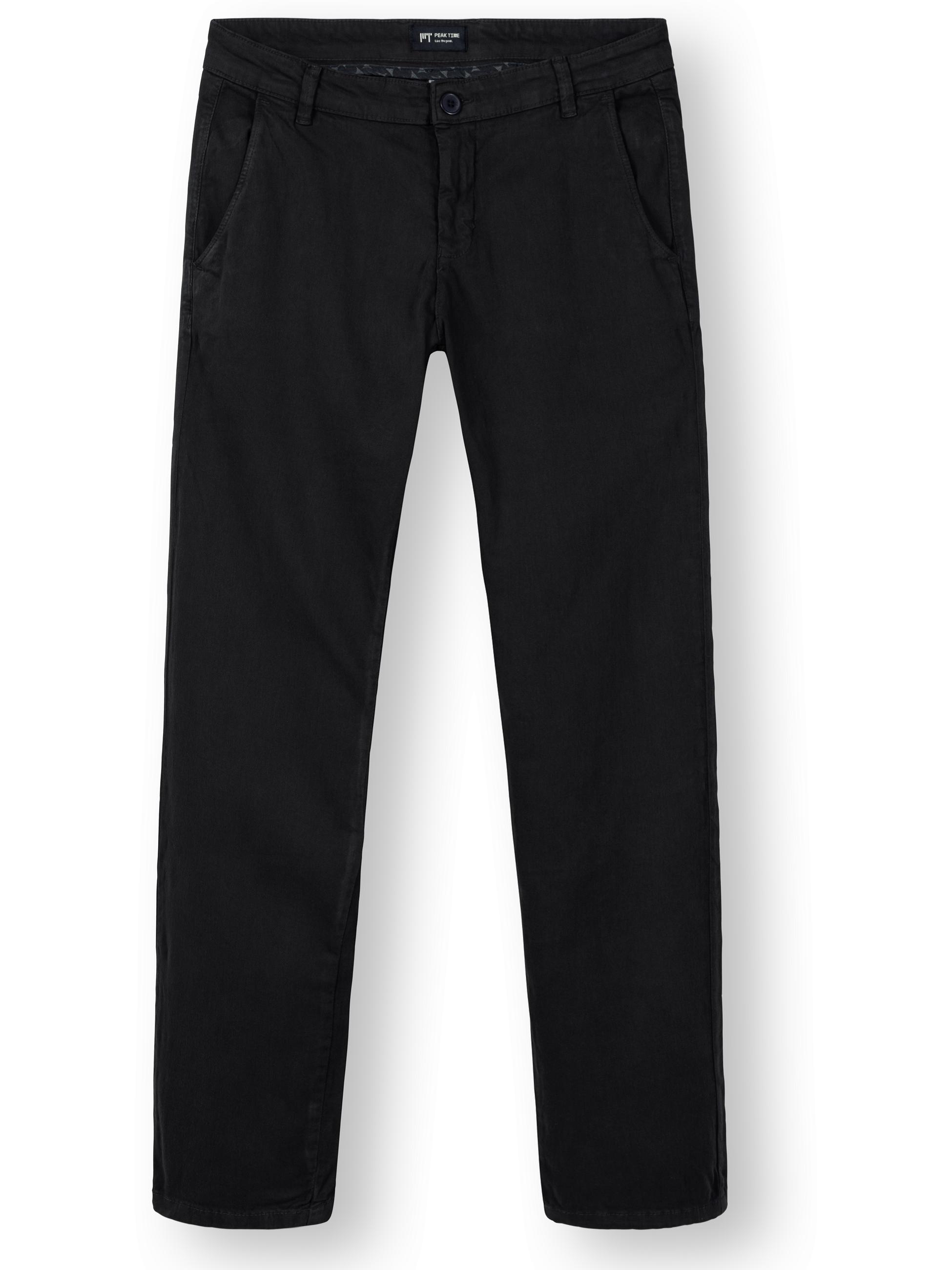 Lange Chino-Hose "Solon" Tapered Fit Void Black