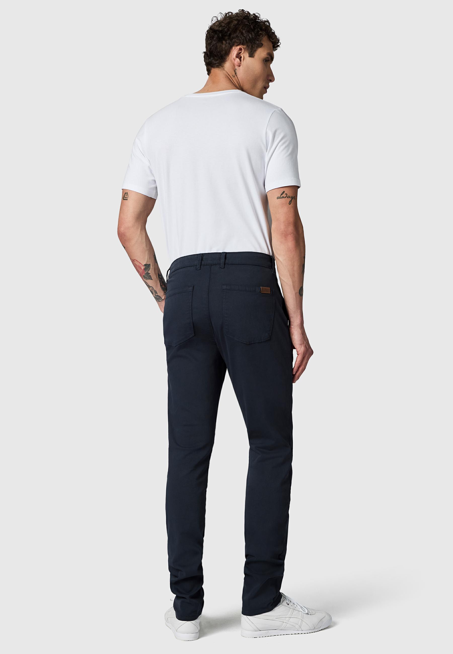 Lange Chino-Hose "Solon" Tapered Fit Warp Navy