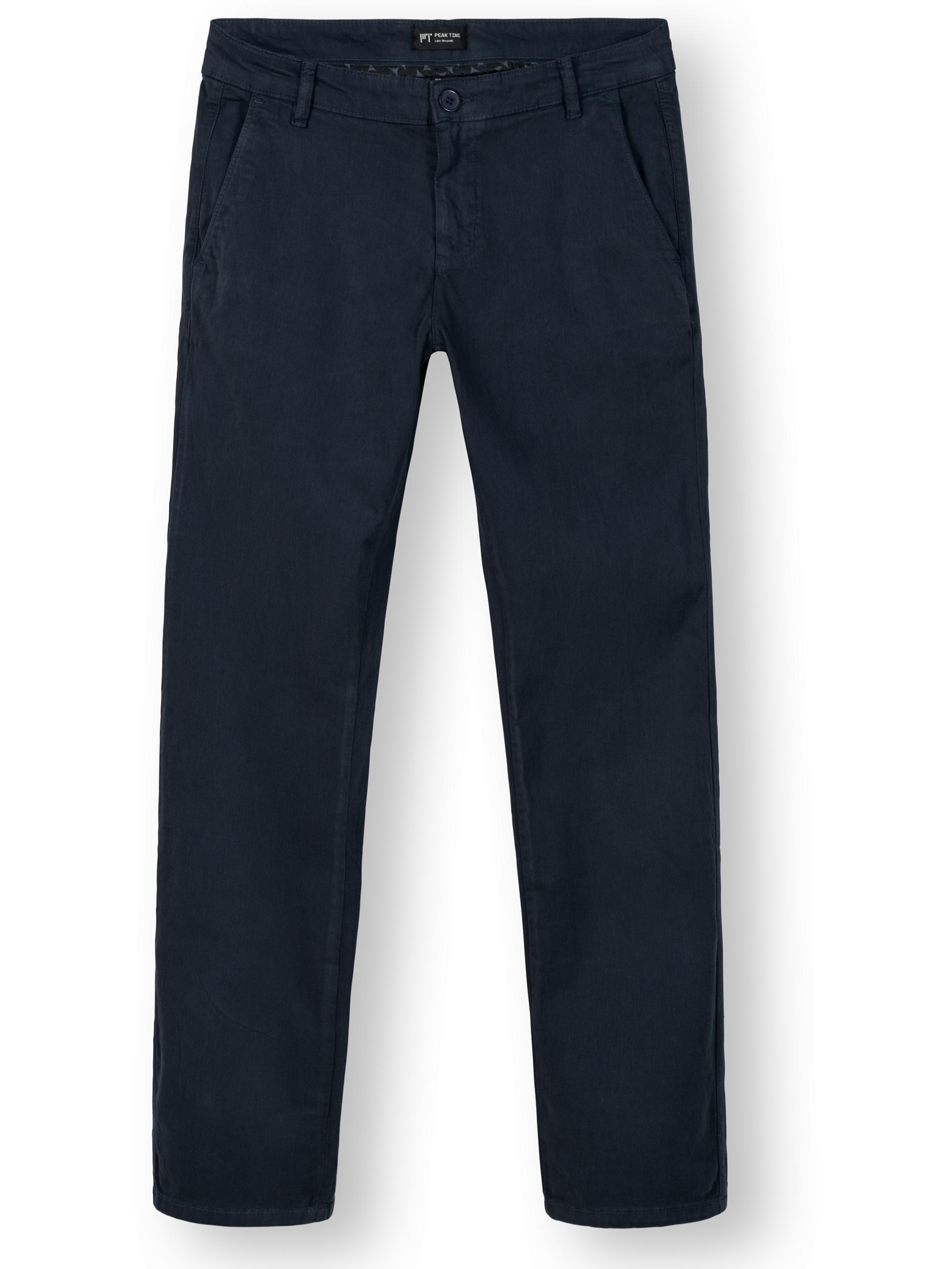 Lange Chino-Hose "Solon" Tapered Fit Warp Navy