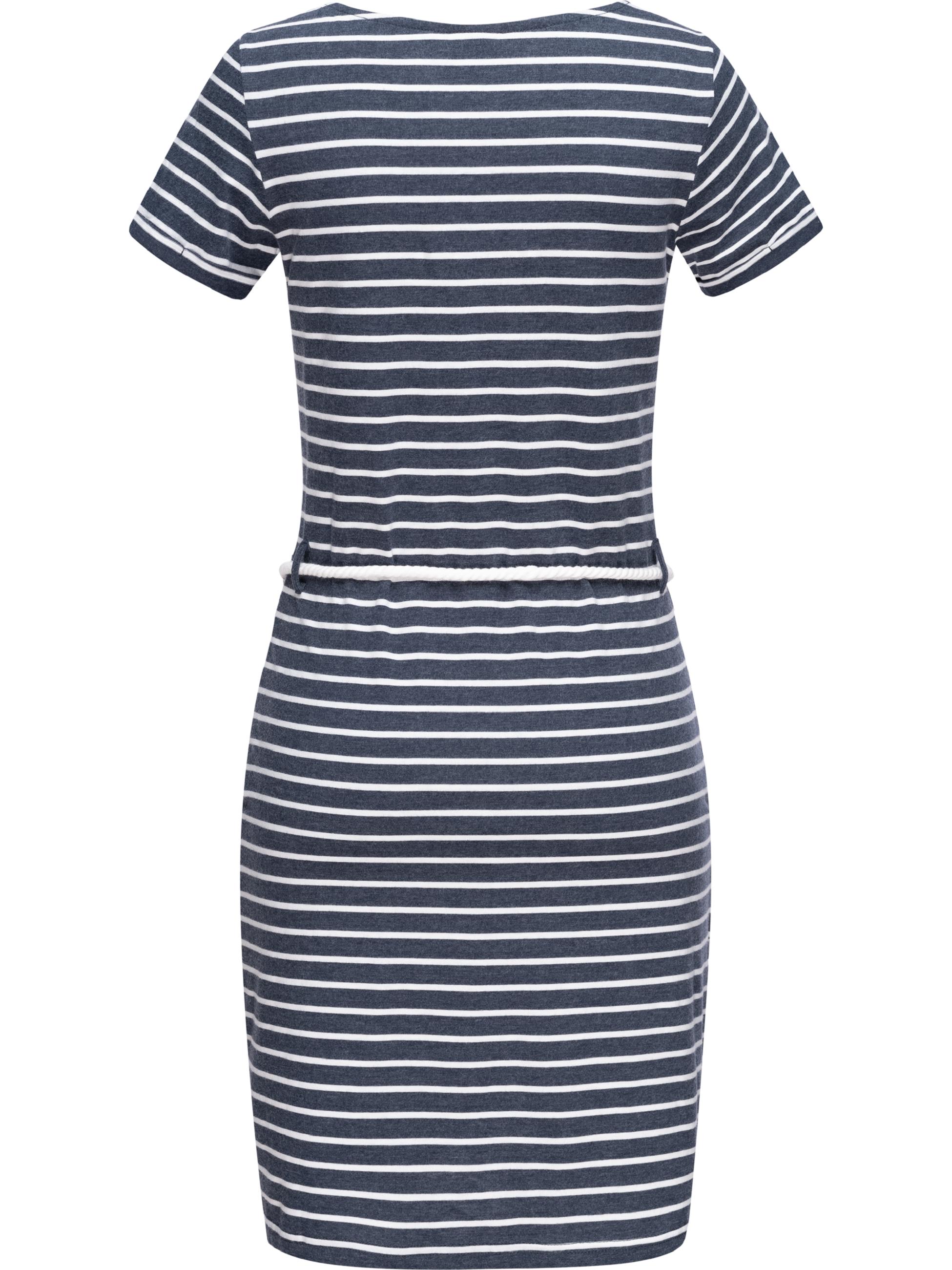 Leichtes Sommerkleid "L80022" Blue Melange Stripes