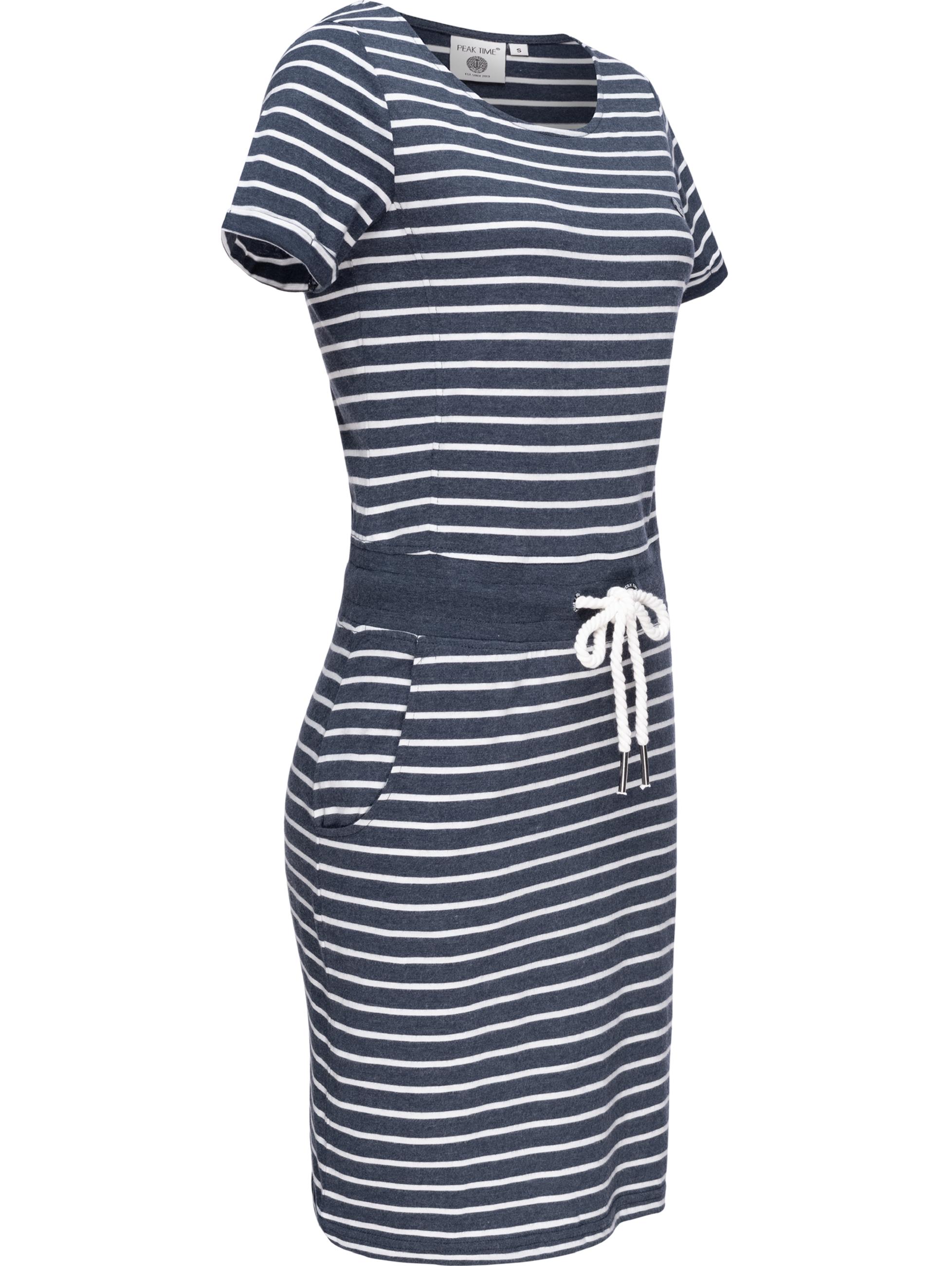 Leichtes Sommerkleid "L80023" Blue Melange Stripes