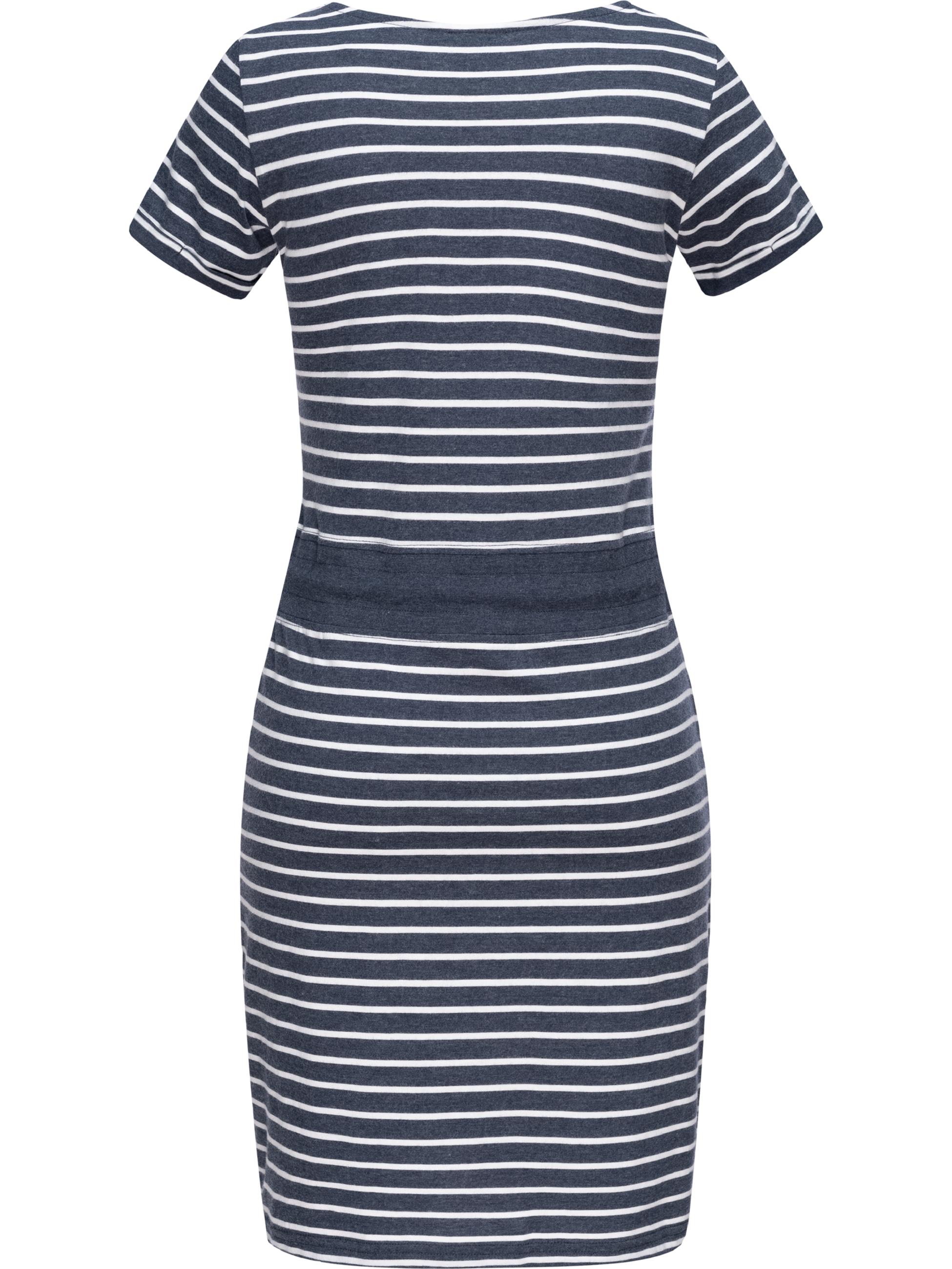 Leichtes Sommerkleid "L80023" Blue Melange Stripes