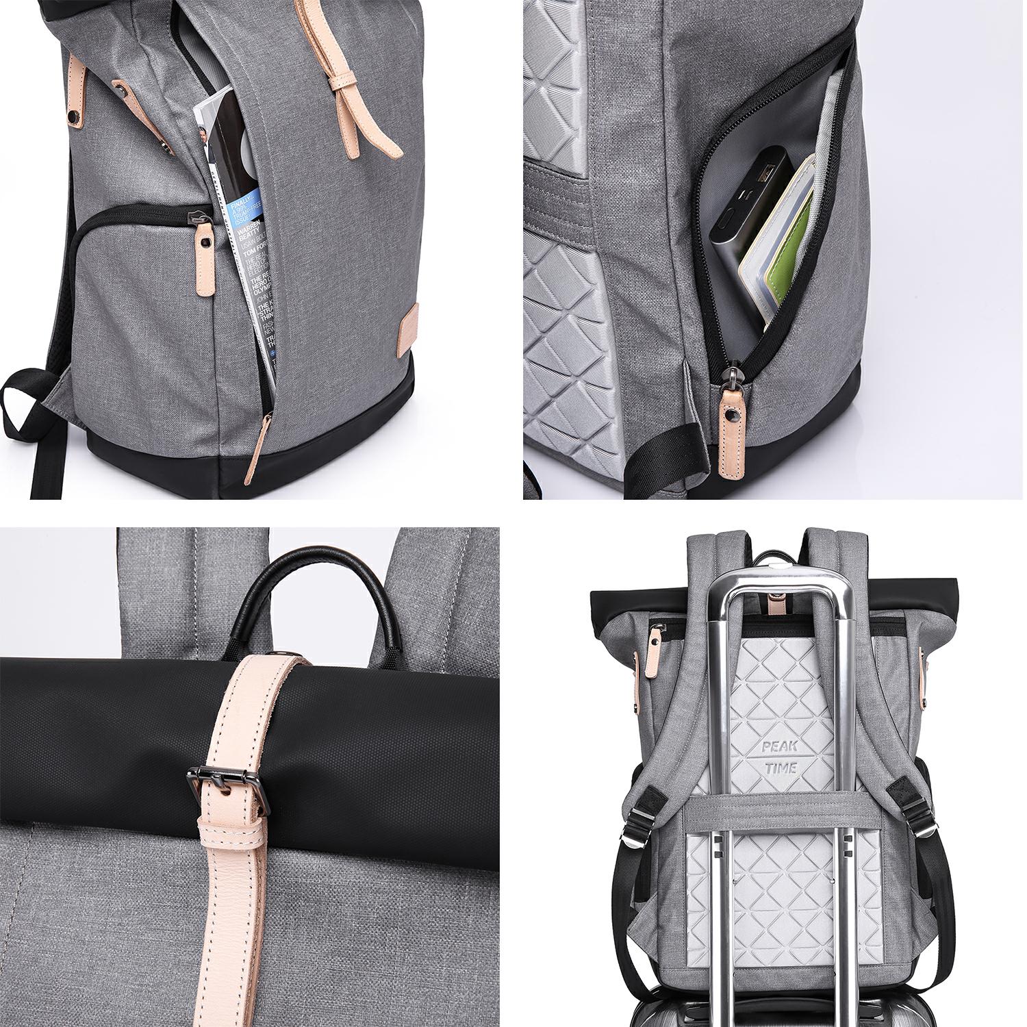 Rolltop-Rucksack "PT-305" Grau