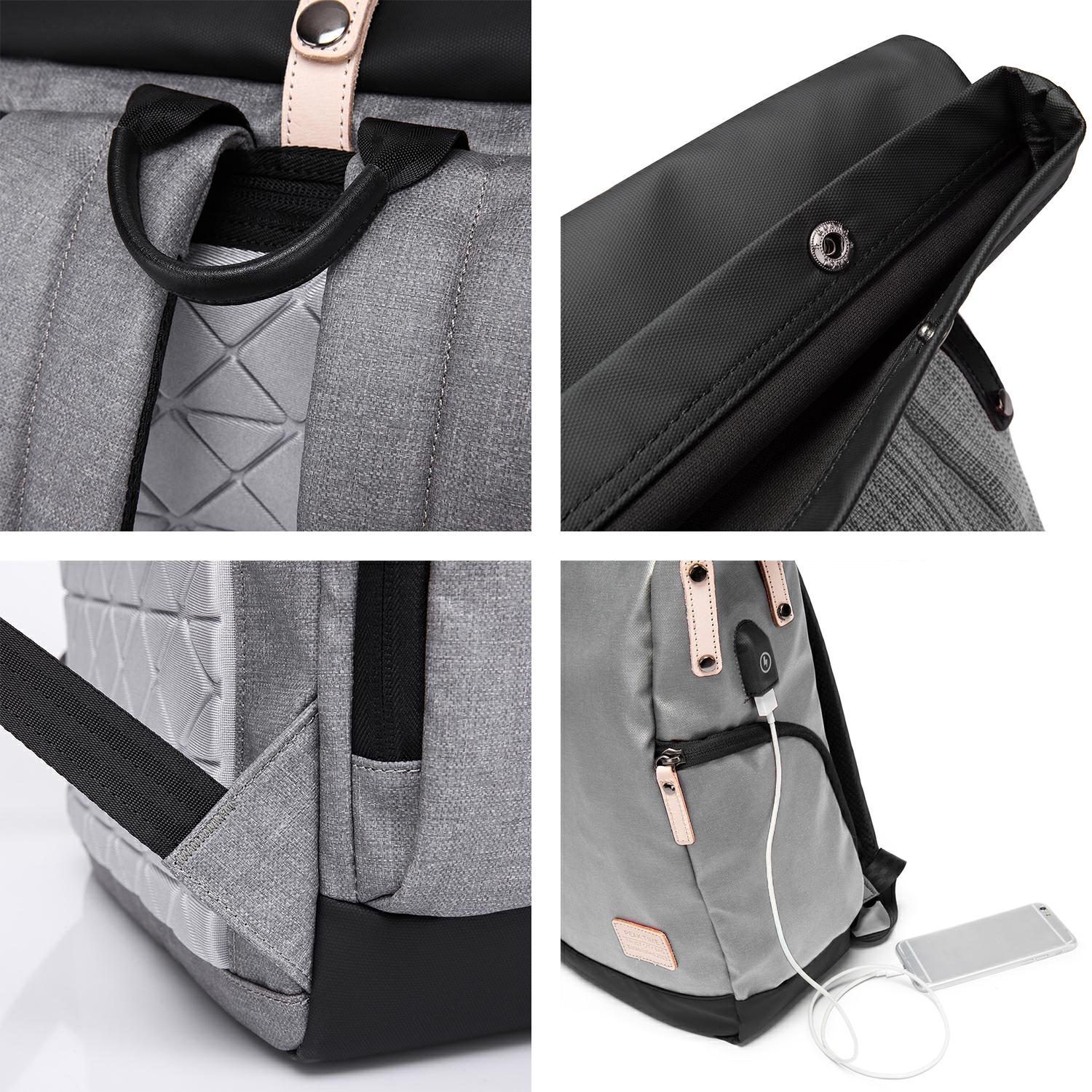 Rolltop-Rucksack "PT-305" Grau