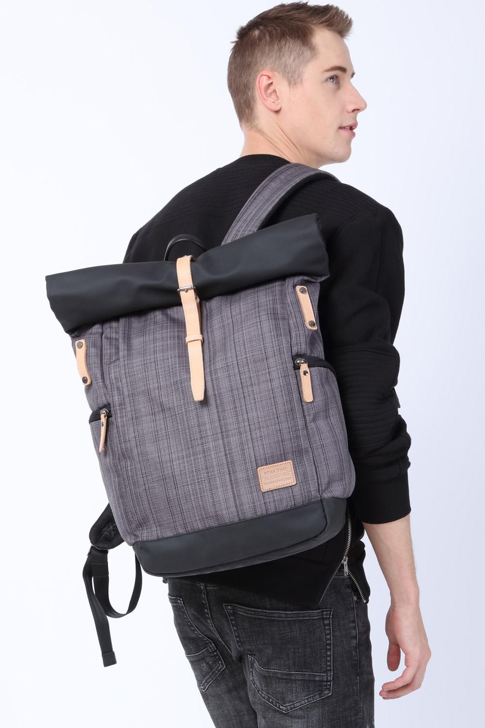 Rolltop-Rucksack "PT-305" Grau