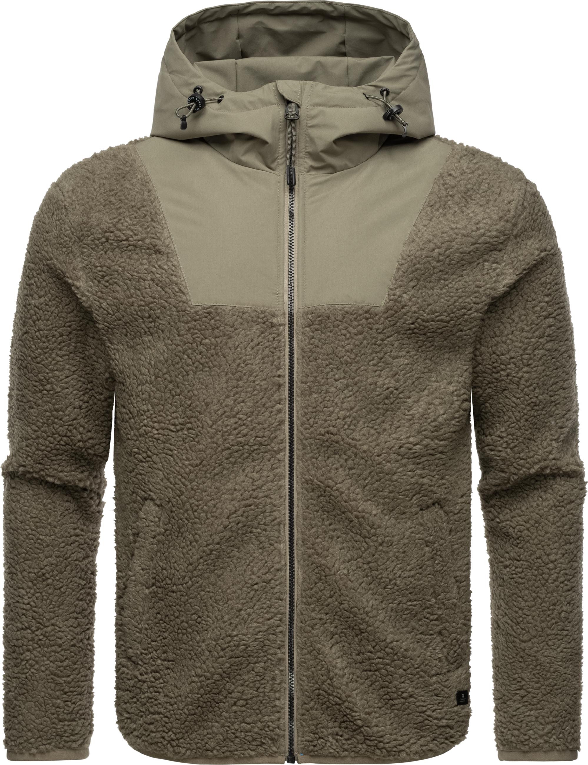 Fleece-Jacke mit hohem Kragen "Adar" Mocca