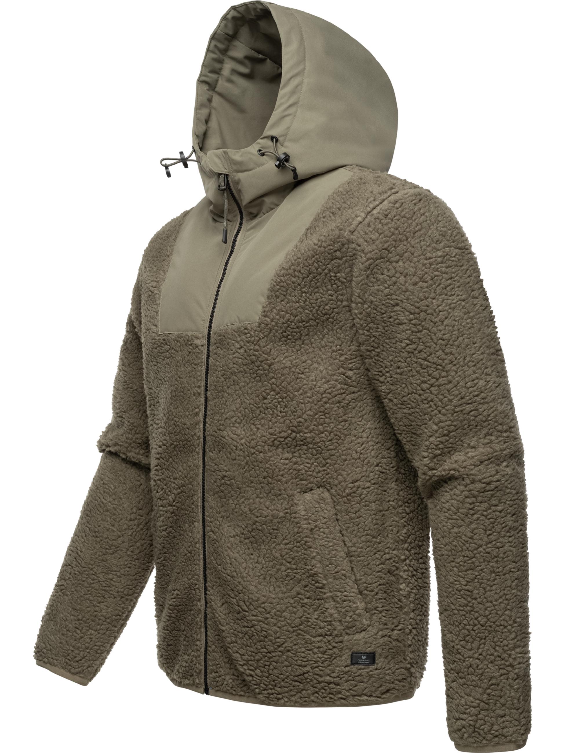 Fleece-Jacke mit hohem Kragen "Adar" Mocca