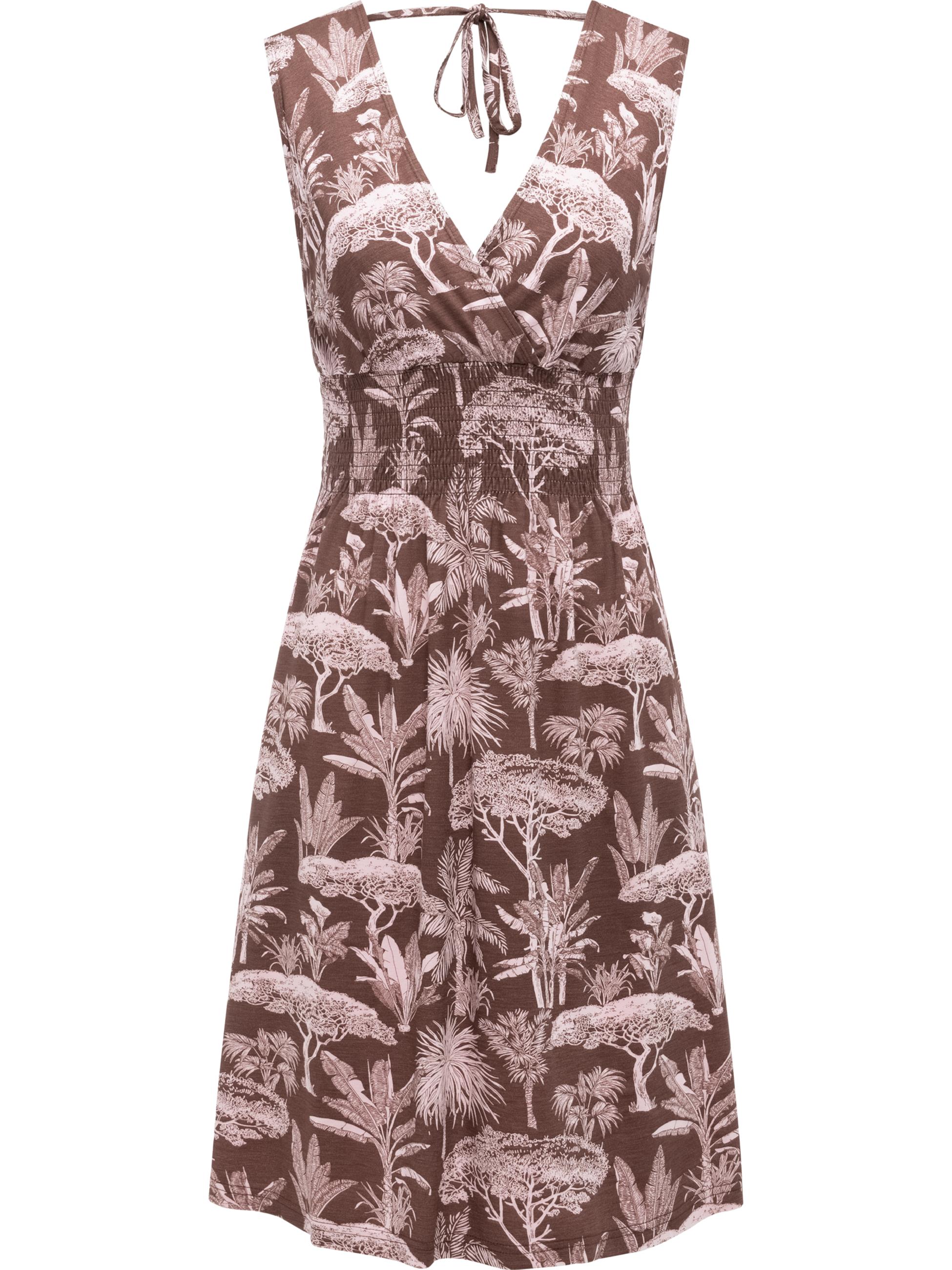 Gemustertes Sommerkleid "Aini Print" Dark Choco