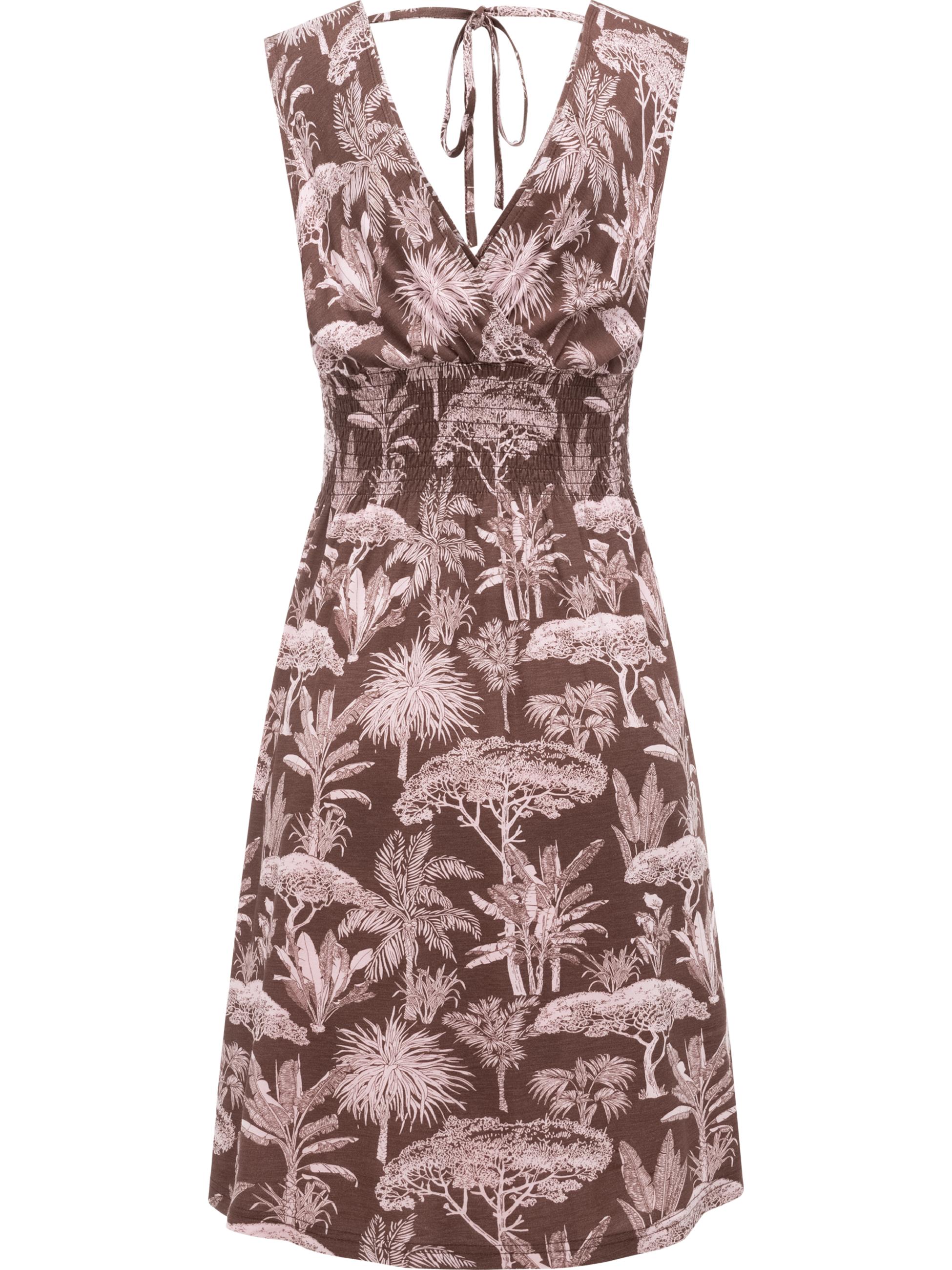 Gemustertes Sommerkleid "Aini Print" Dark Choco