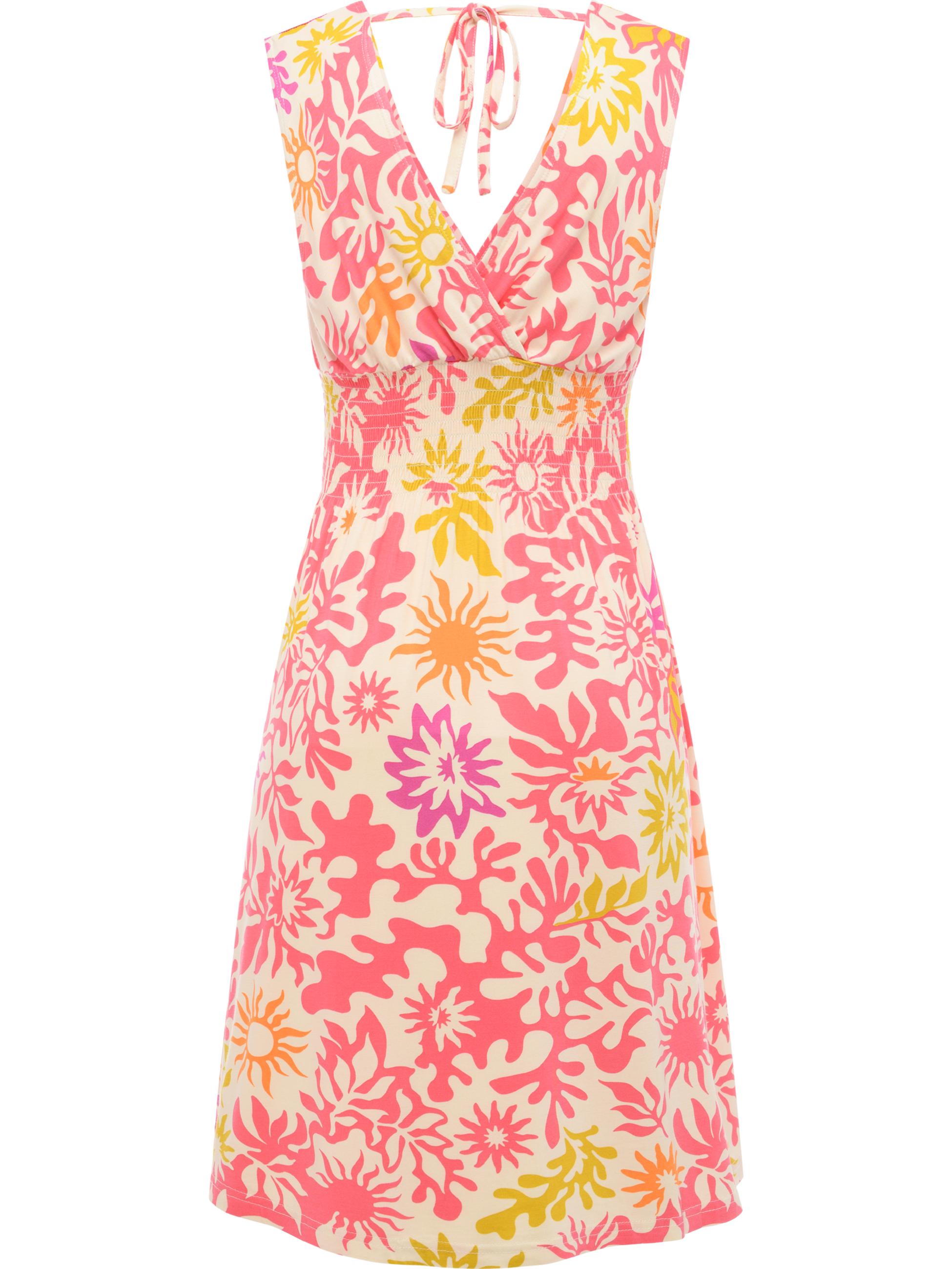 Gemustertes Sommerkleid "Aini Print" Pink Combo