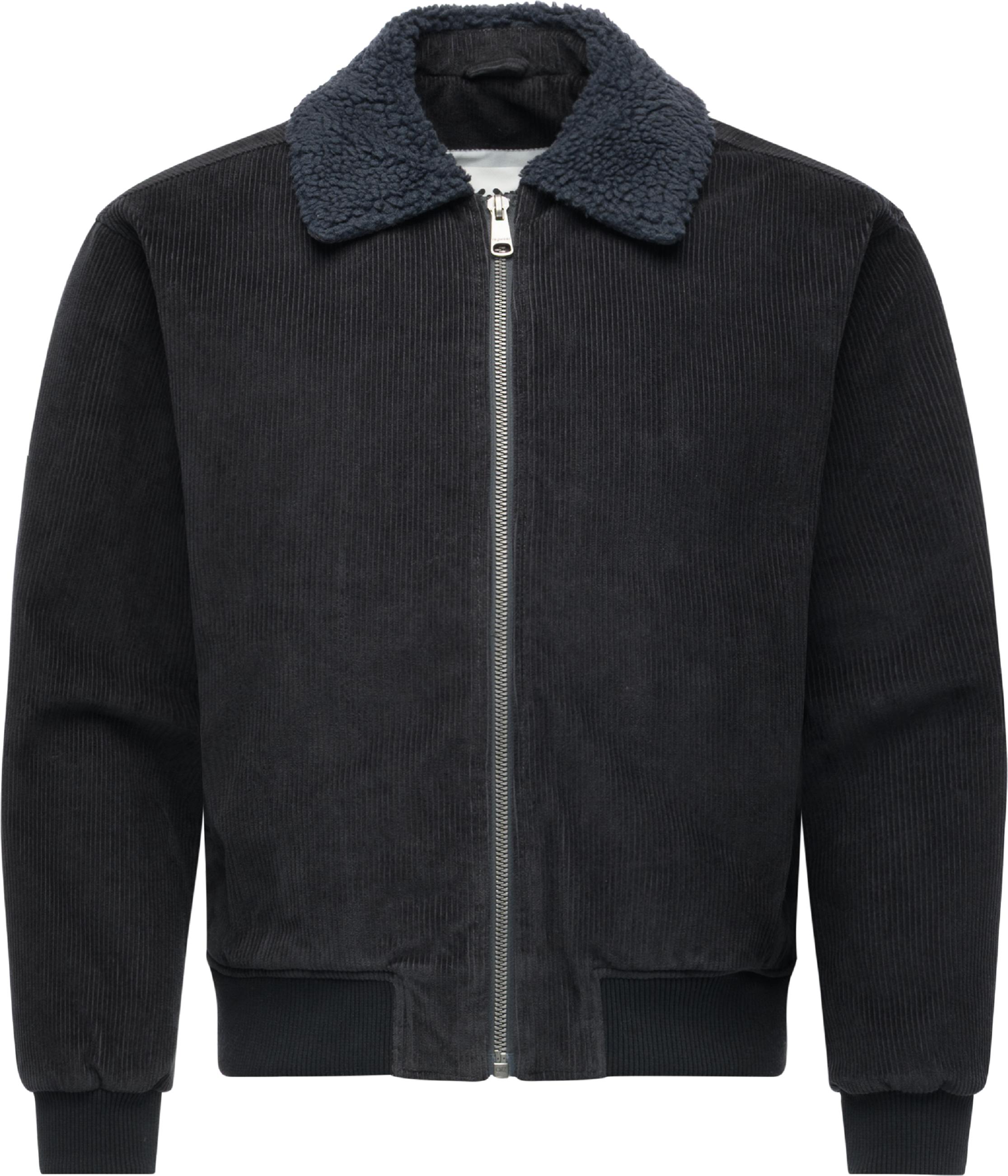 Kordjacke mit kuscheligem Kragen "Alees Cordy" Dark Grey