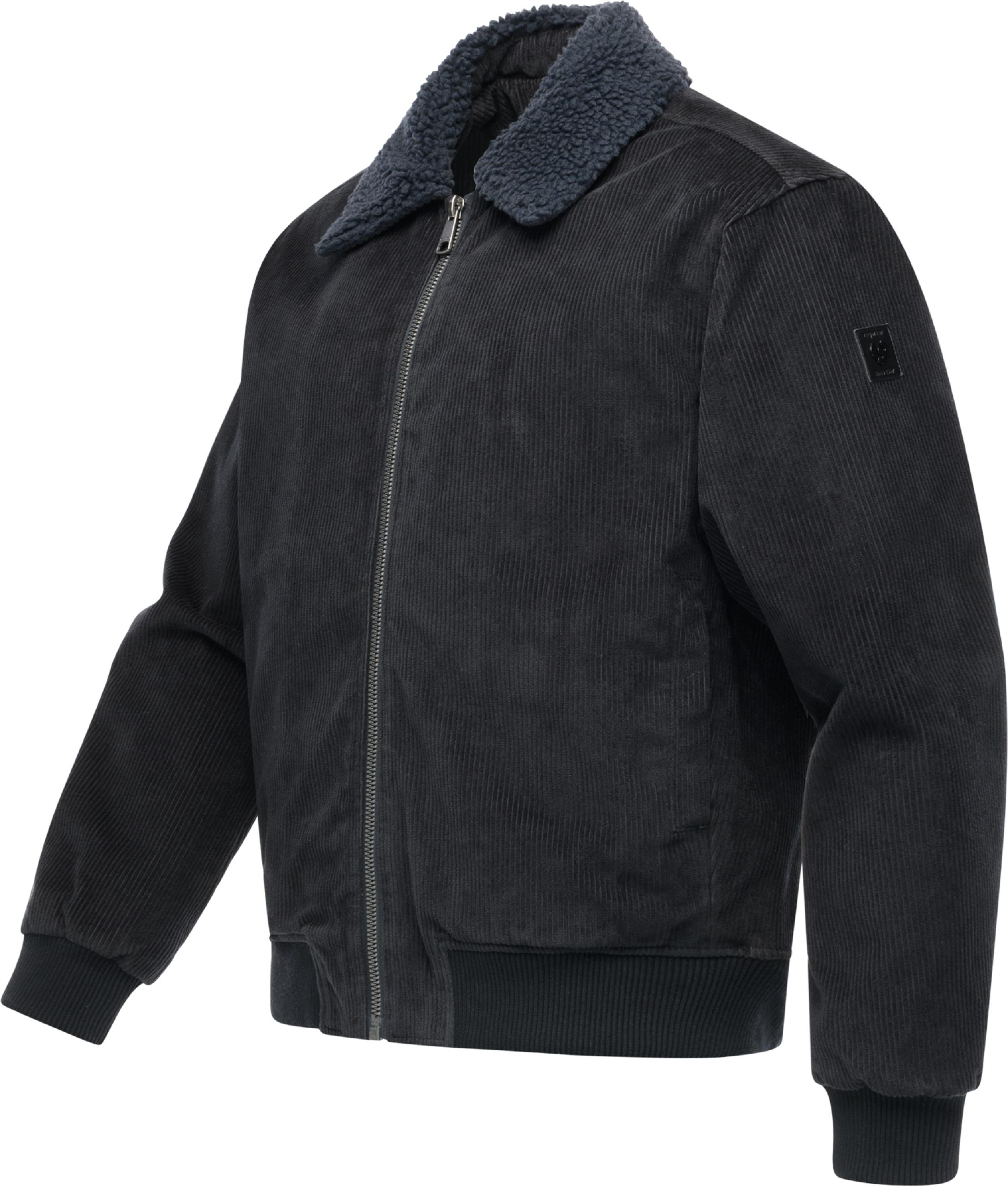Kordjacke mit kuscheligem Kragen "Alees Cordy" Dark Grey