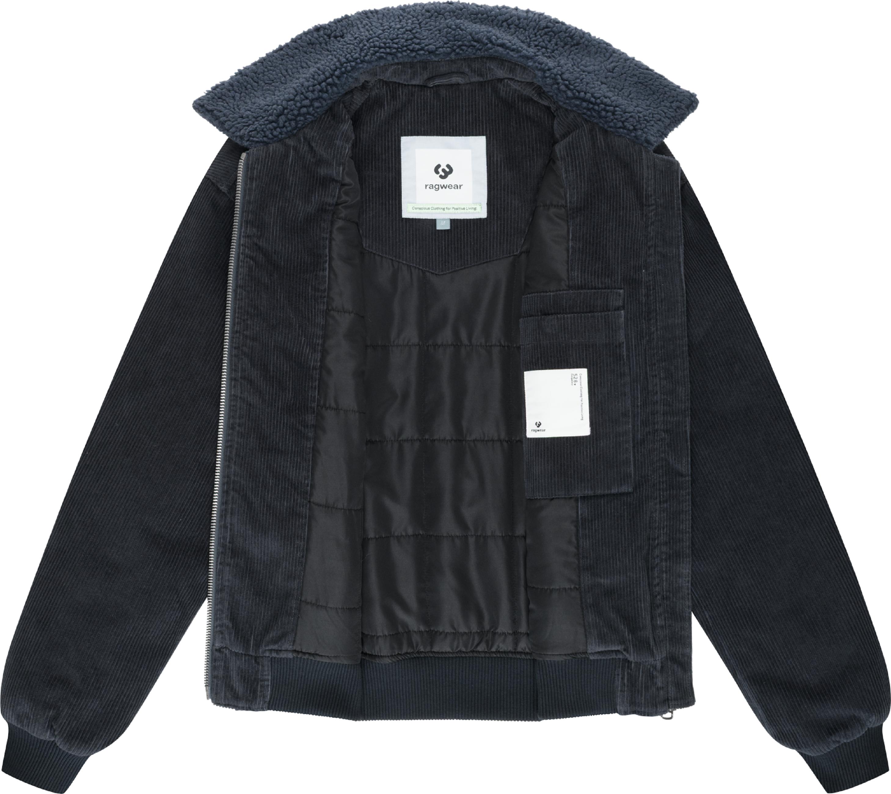 Kordjacke mit kuscheligem Kragen "Alees Cordy" Dark Grey