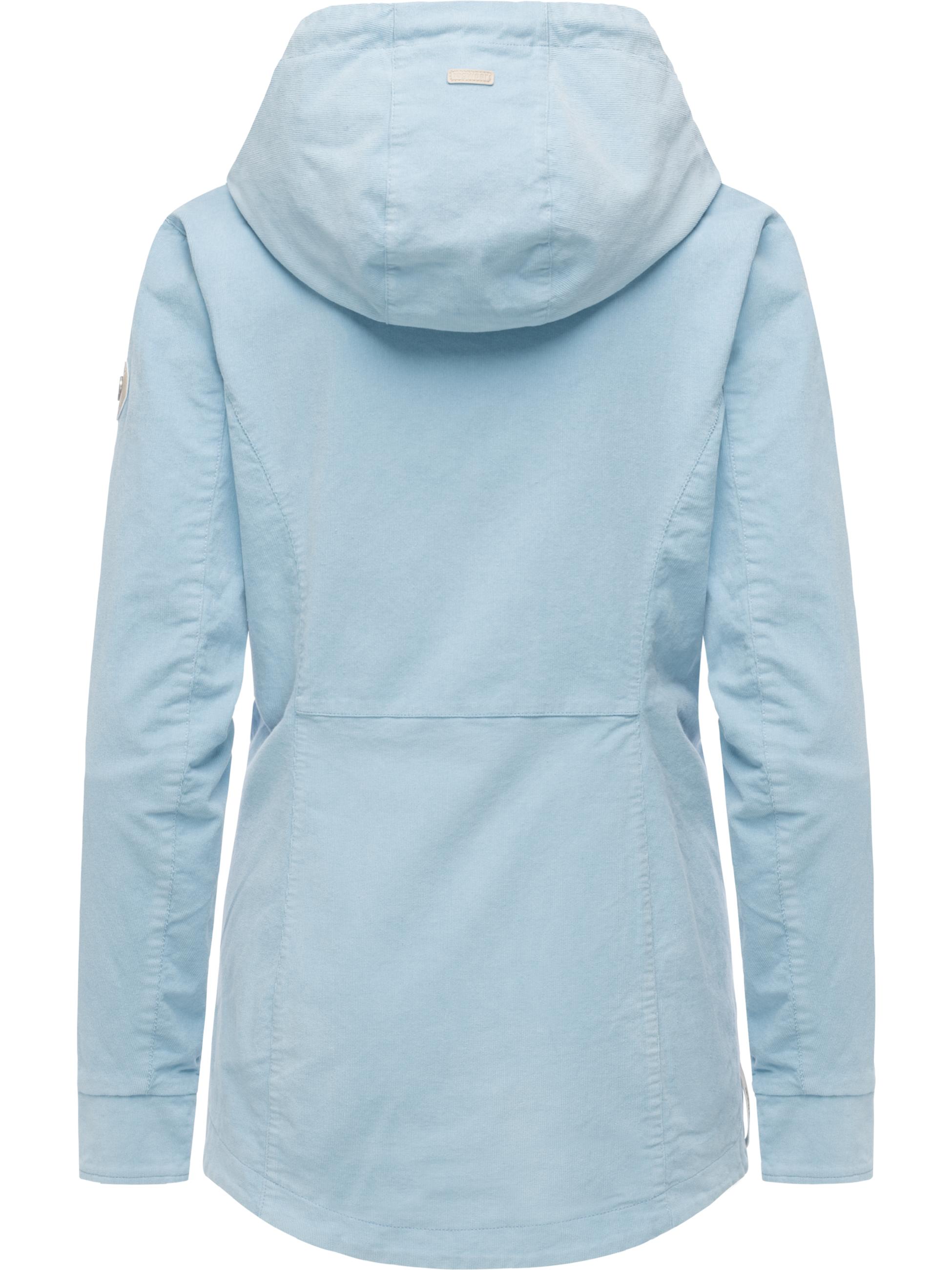 Kordjacke mit verstellbarer Kapuze "Alvena Cordy YOUMODO" Arctic Blue