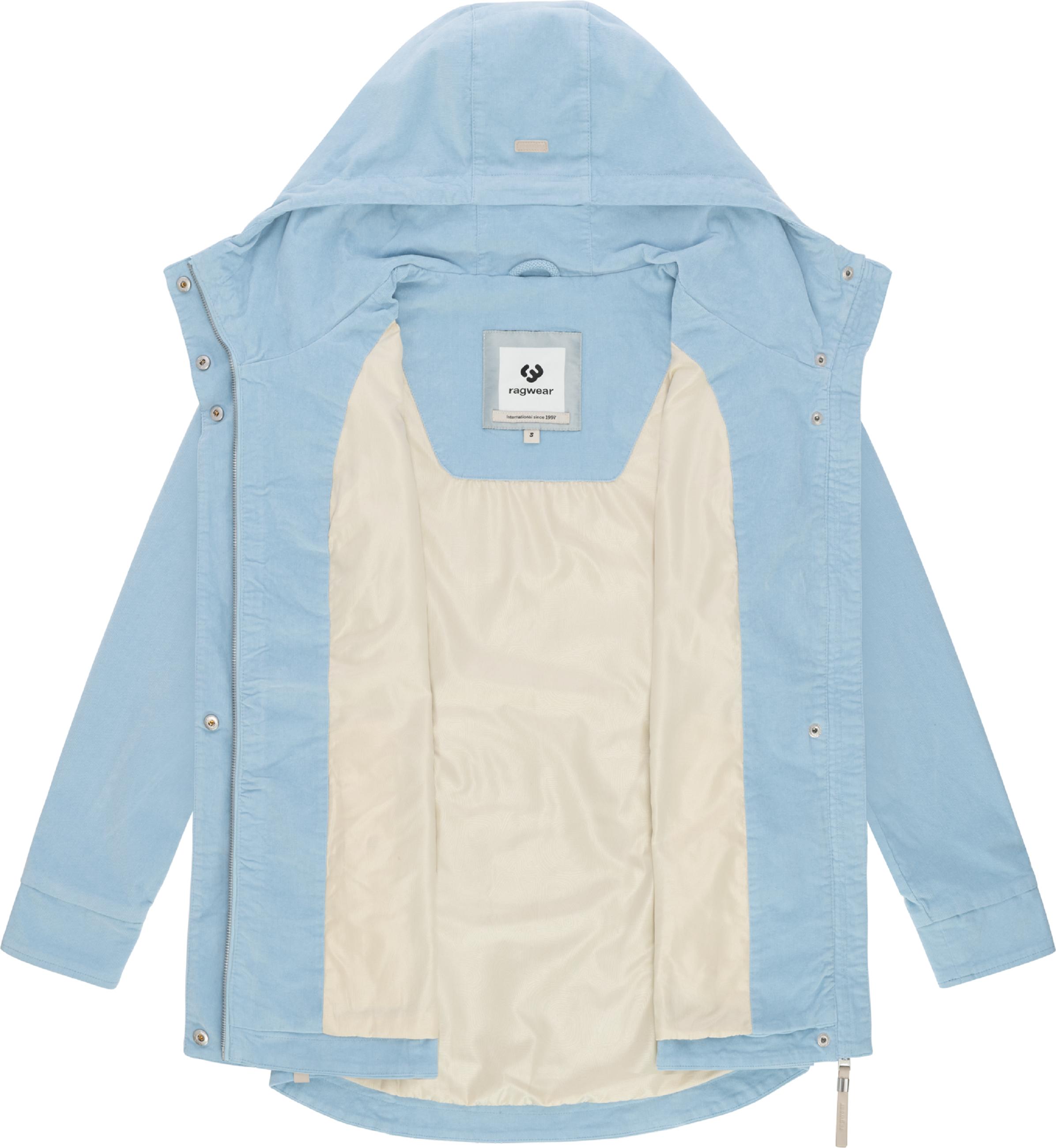 Kordjacke mit verstellbarer Kapuze "Alvena Cordy YOUMODO" Arctic Blue