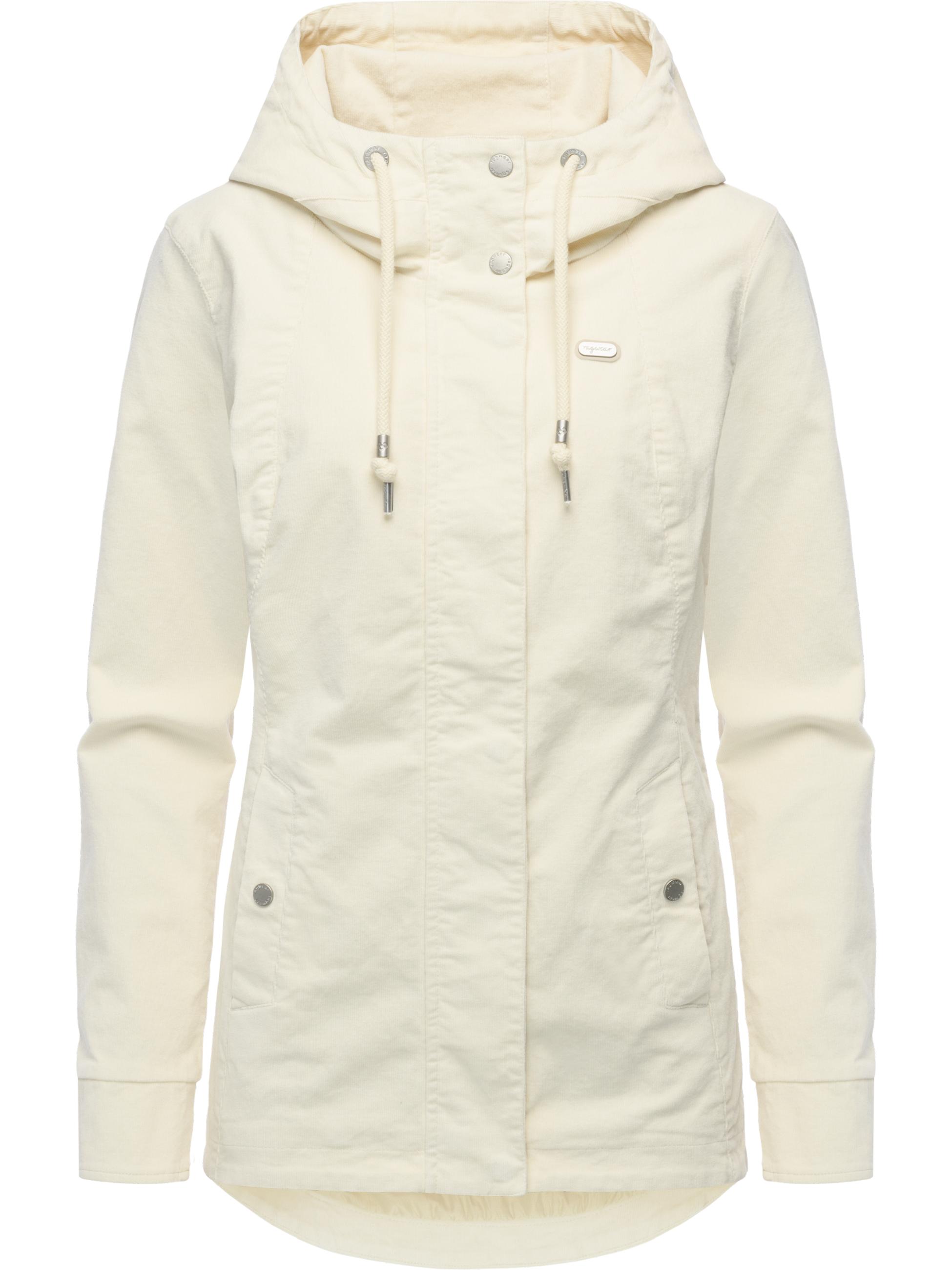 Kordjacke mit verstellbarer Kapuze "Alvena Cordy YOUMODO" Ivory