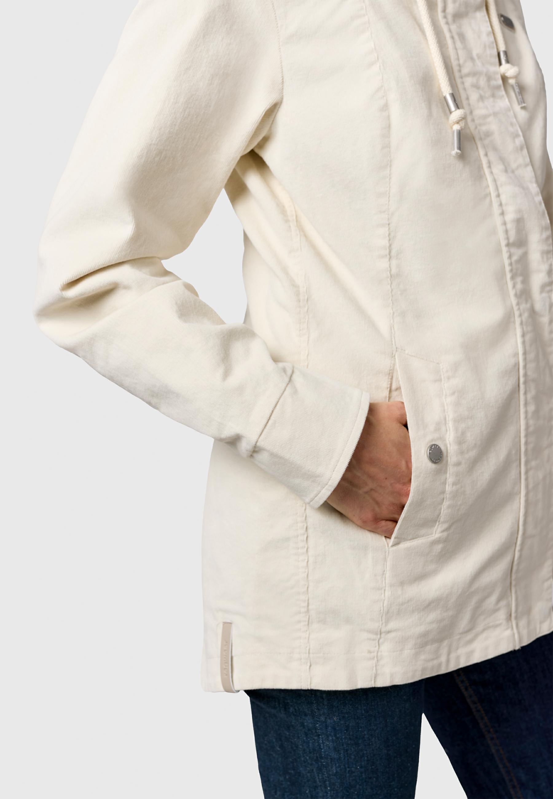 Kordjacke mit verstellbarer Kapuze "Alvena Cordy YOUMODO" Ivory