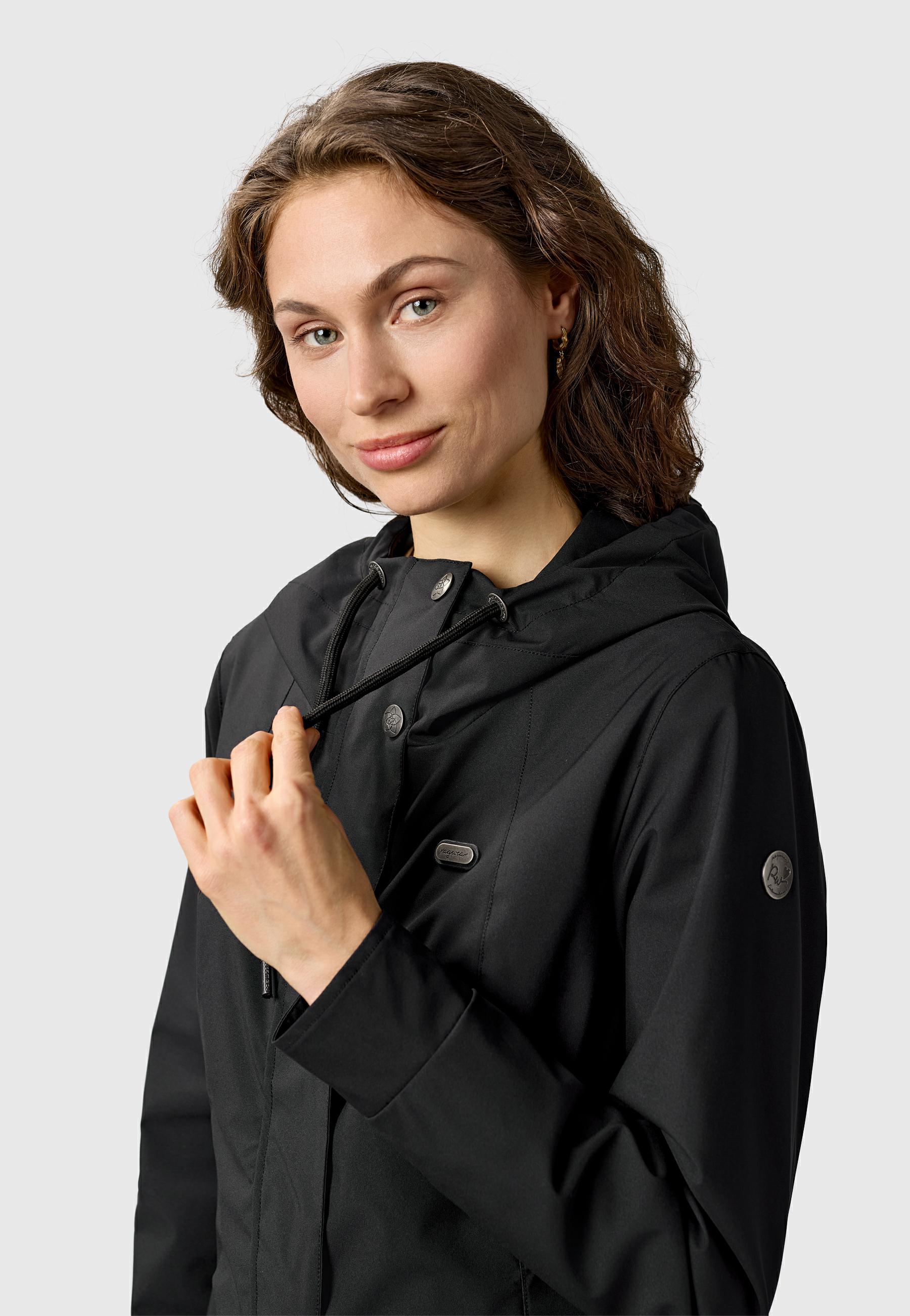 Leichte Übergangsjacke mit verstellbarer Kapuze "Alvena Summer YOUMODO" Black