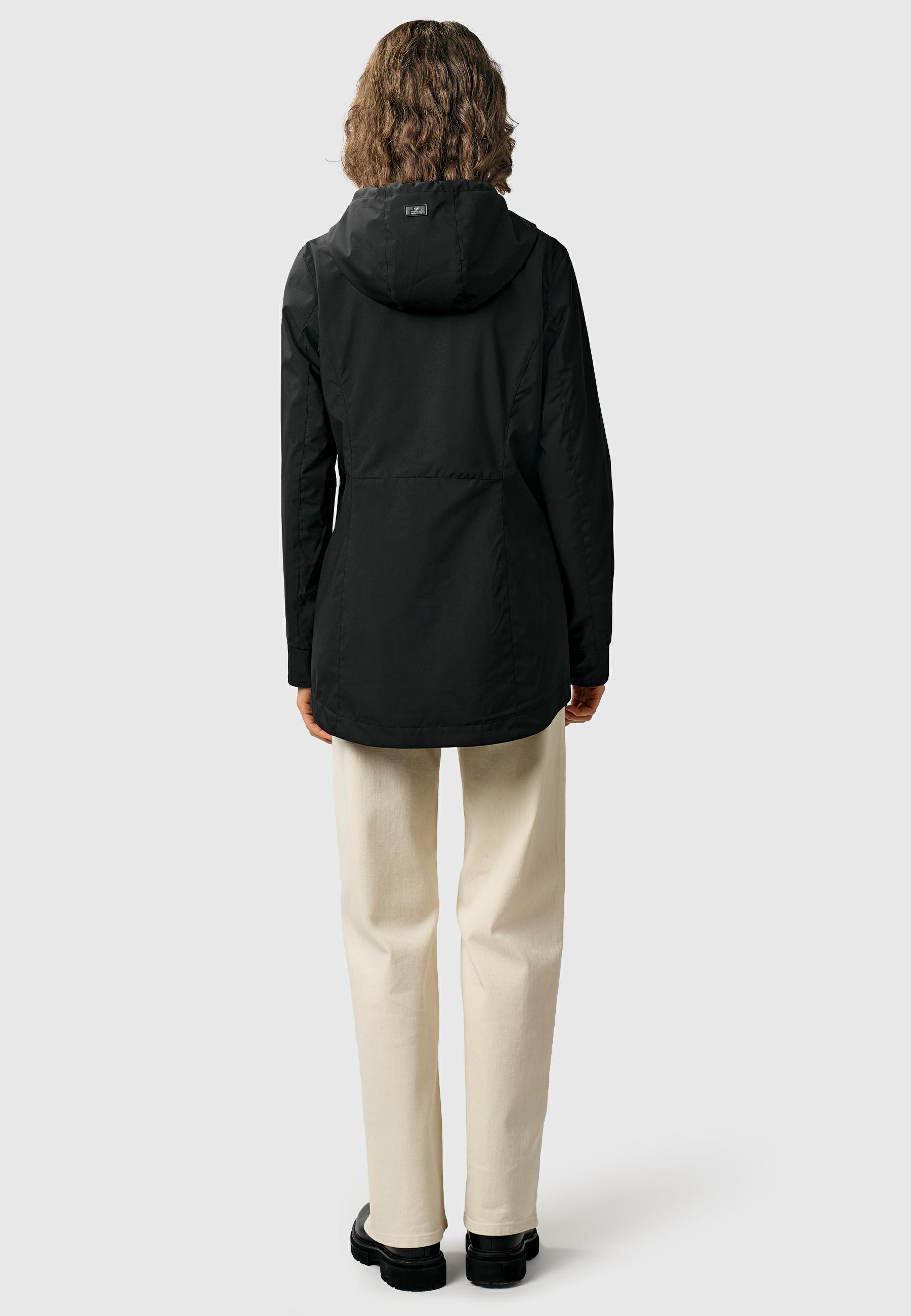 Leichte Übergangsjacke mit verstellbarer Kapuze "Alvena Summer YOUMODO" Black