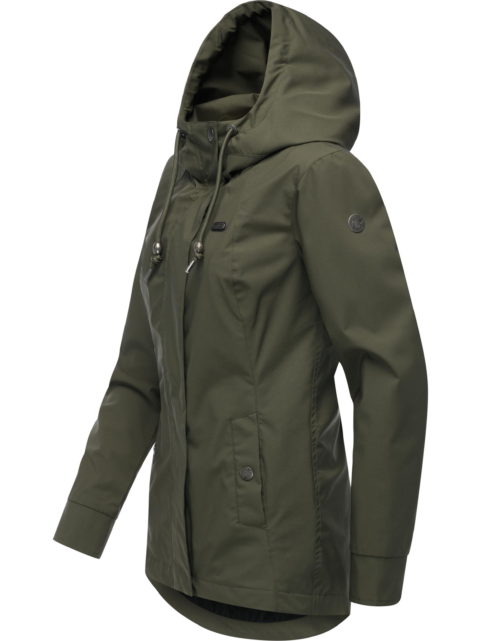 Leichte Übergangsjacke mit verstellbarer Kapuze "Alvena Summer YOUMODO" Dark Olive