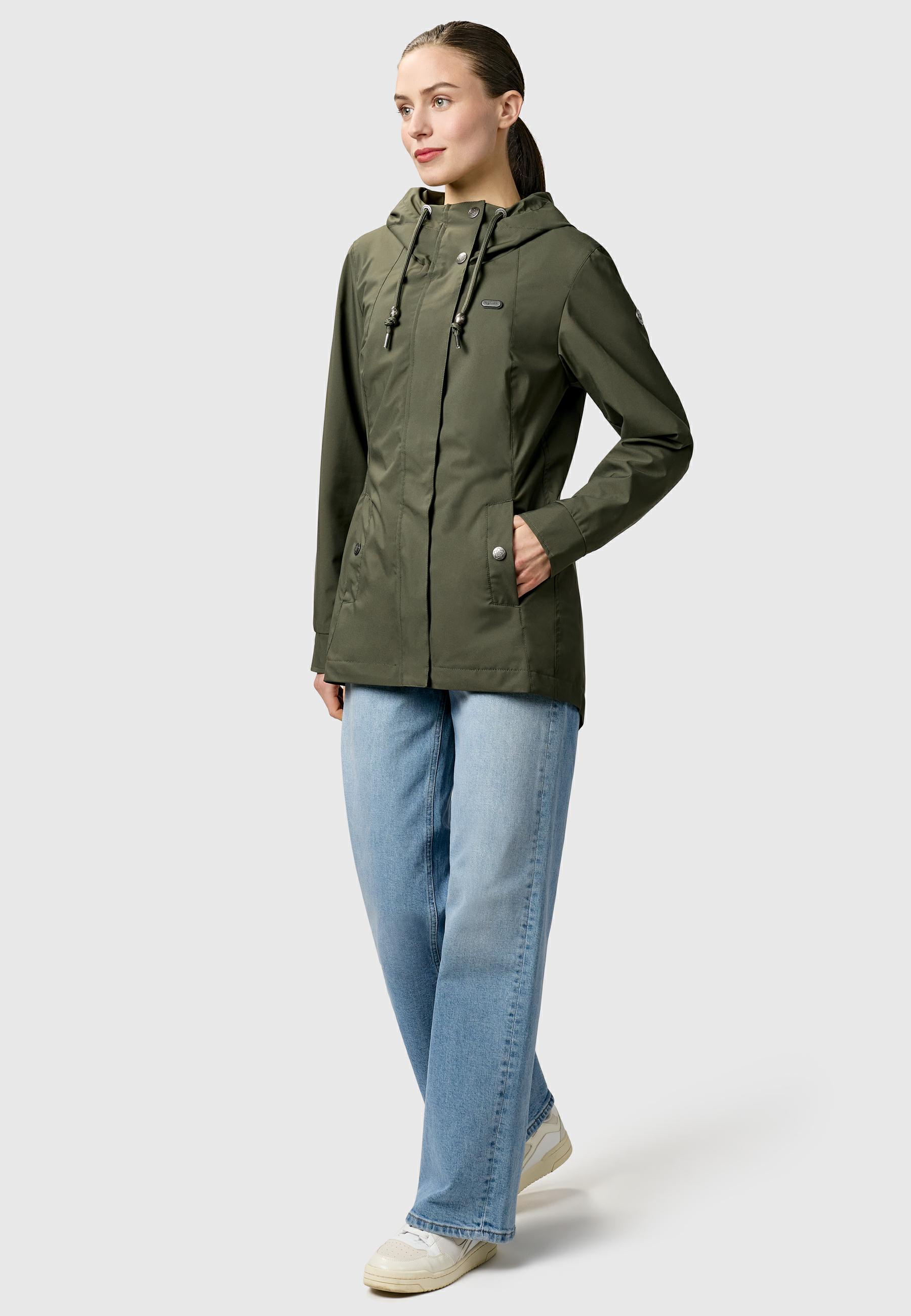 Leichte Übergangsjacke mit verstellbarer Kapuze "Alvena Summer YOUMODO" Dark Olive