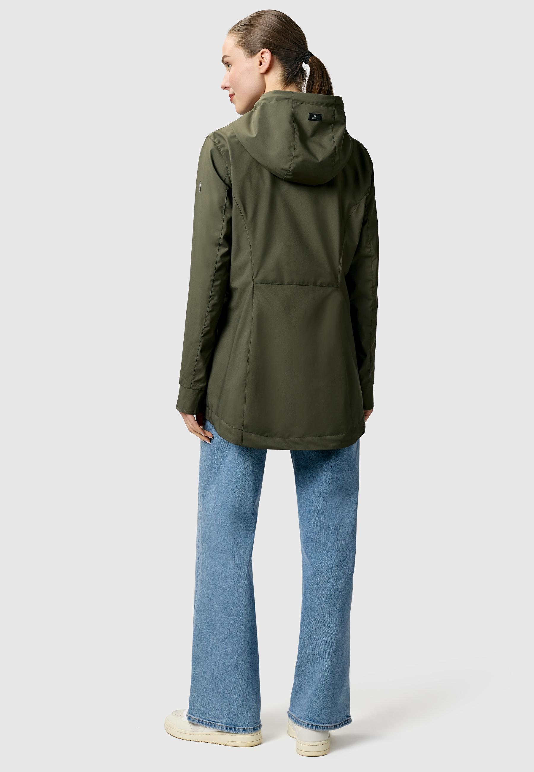 Leichte Übergangsjacke mit verstellbarer Kapuze "Alvena Summer YOUMODO" Dark Olive