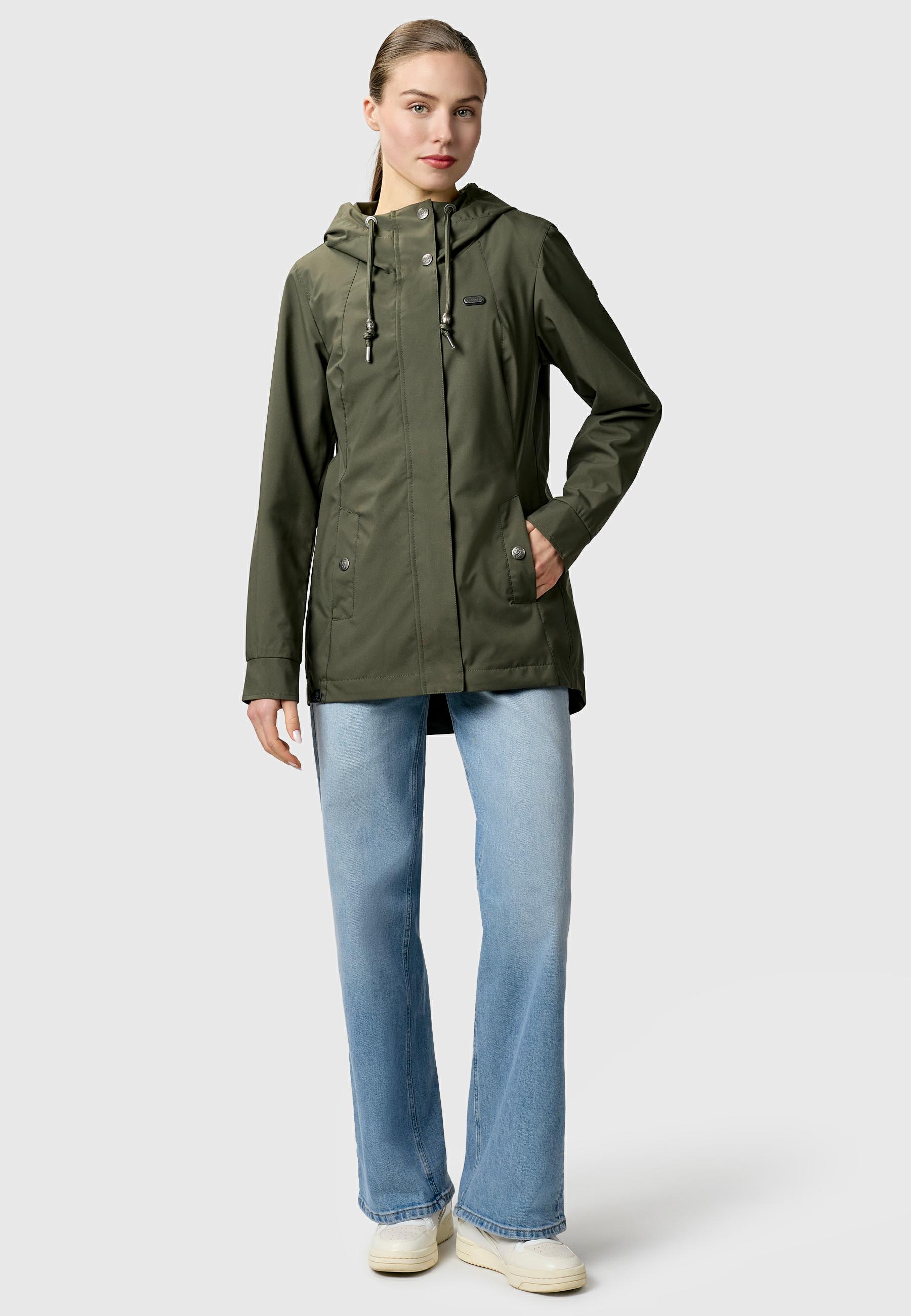 Leichte Übergangsjacke mit verstellbarer Kapuze "Alvena Summer YOUMODO" Dark Olive