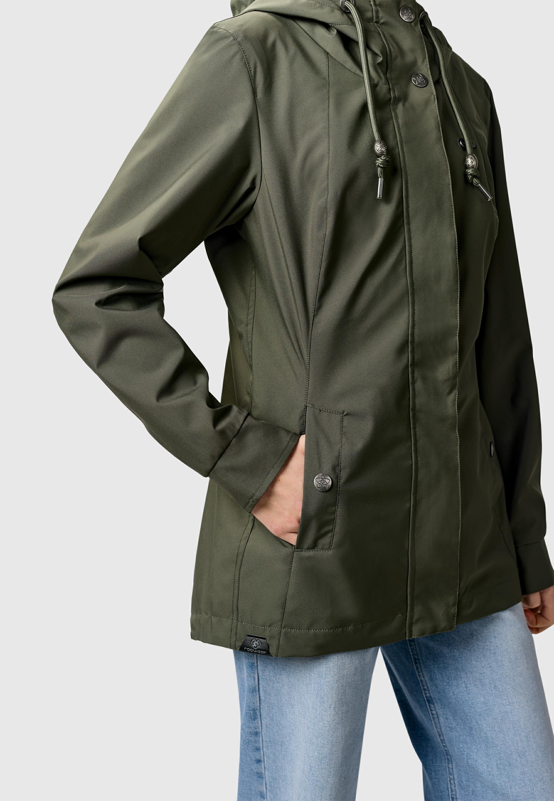 Leichte Übergangsjacke mit verstellbarer Kapuze "Alvena Summer YOUMODO" Dark Olive