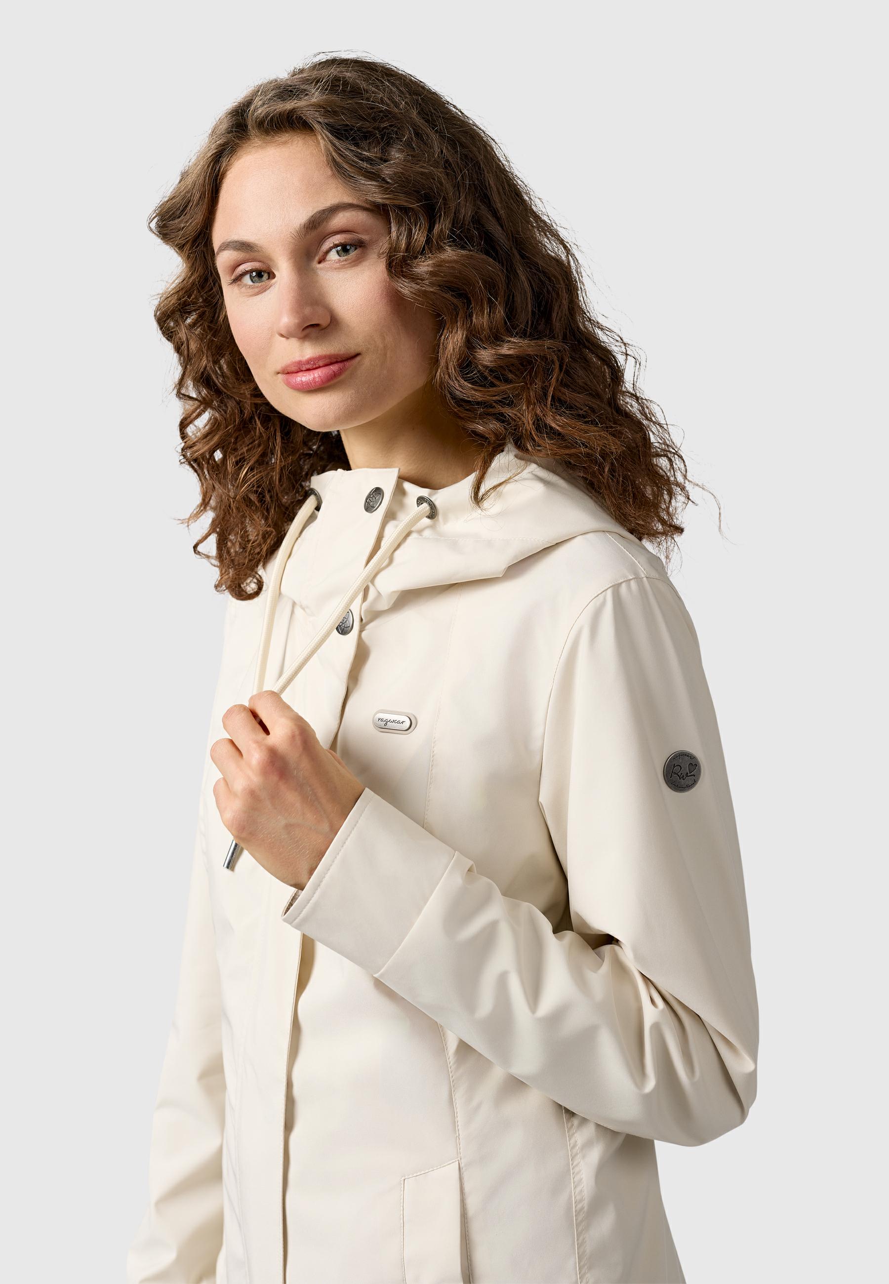 Leichte Übergangsjacke mit verstellbarer Kapuze "Alvena Summer YOUMODO" Ecru