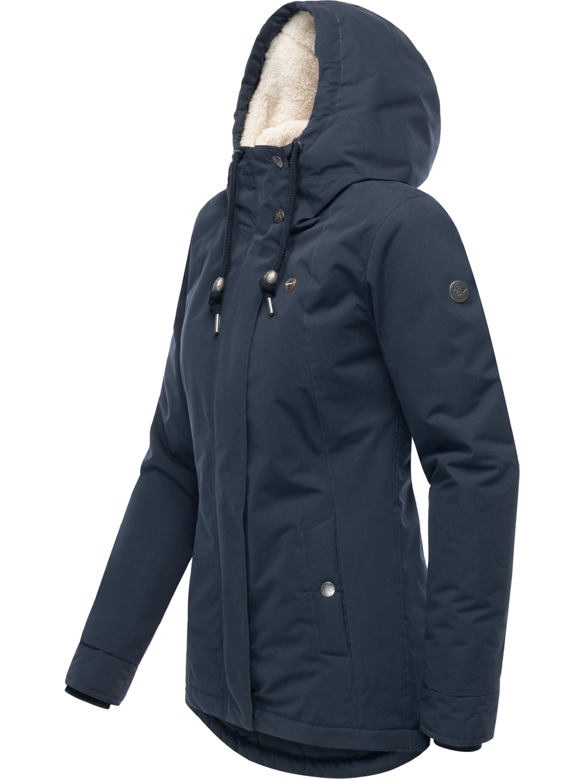 Winter Kurzmantel mit Kapuze "Alvena YOUMODO" Navy