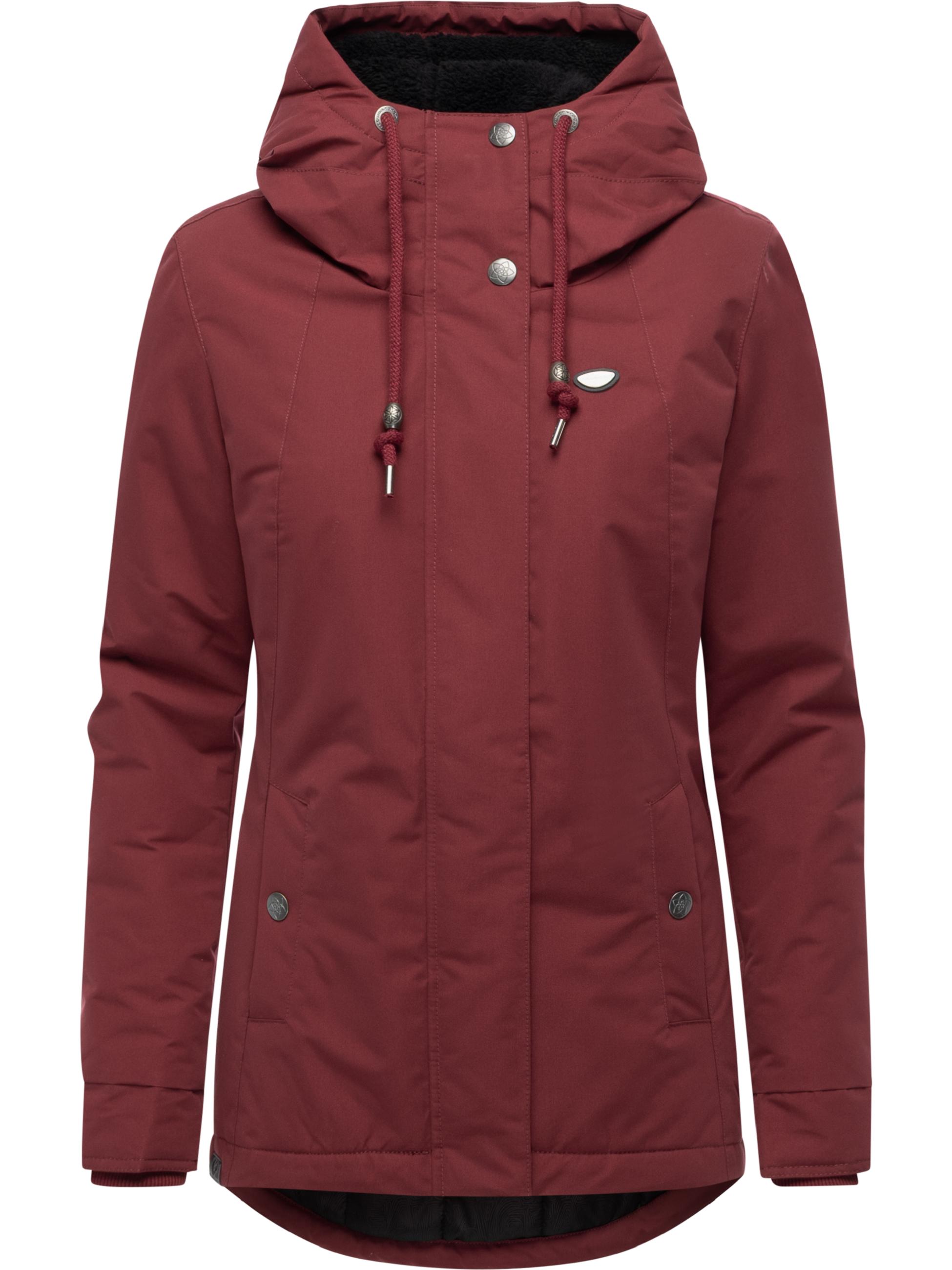 Winter Kurzmantel mit Kapuze "Alvena YOUMODO" Wine Red
