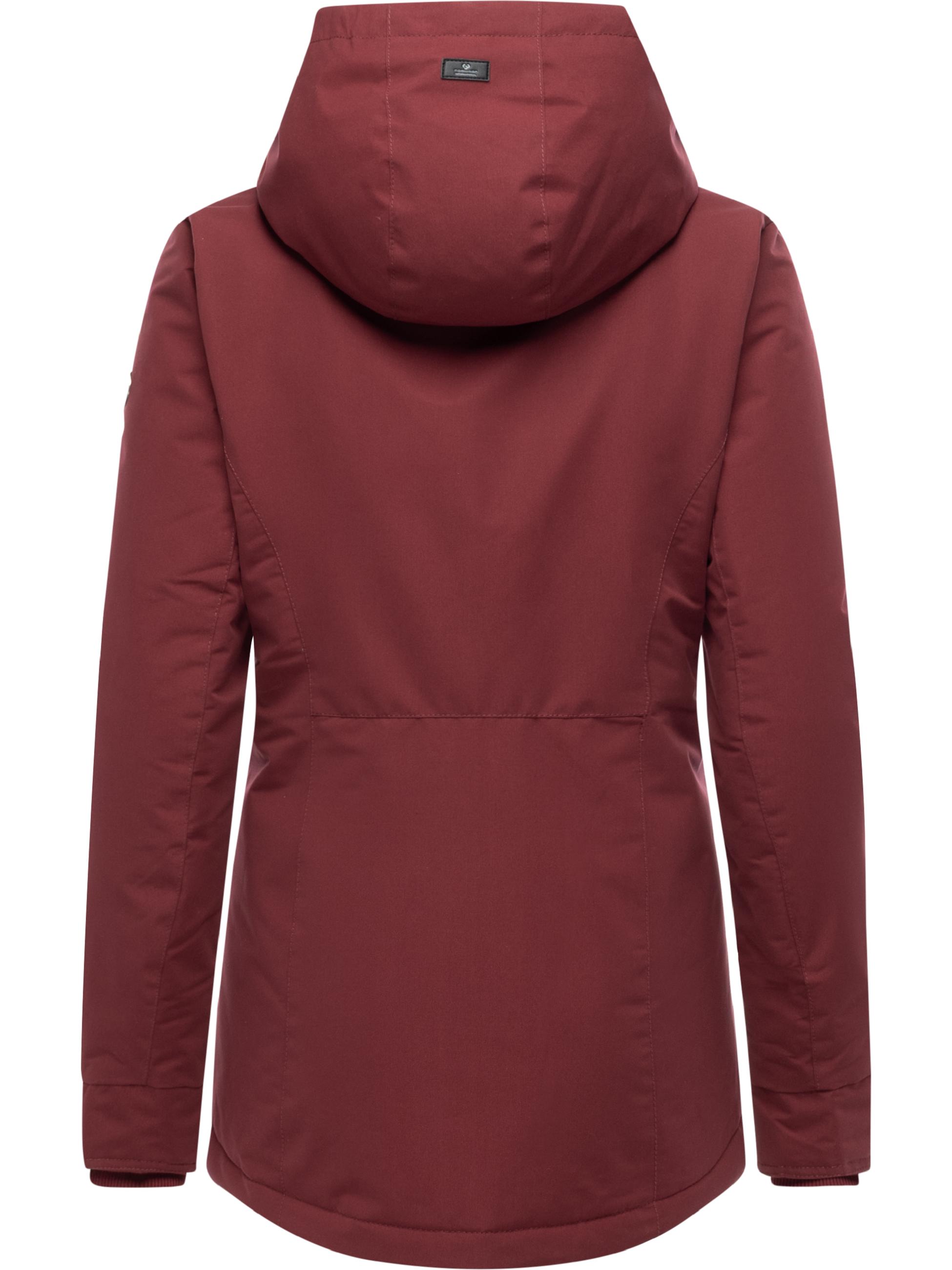 Winter Kurzmantel mit Kapuze "Alvena YOUMODO" Wine Red