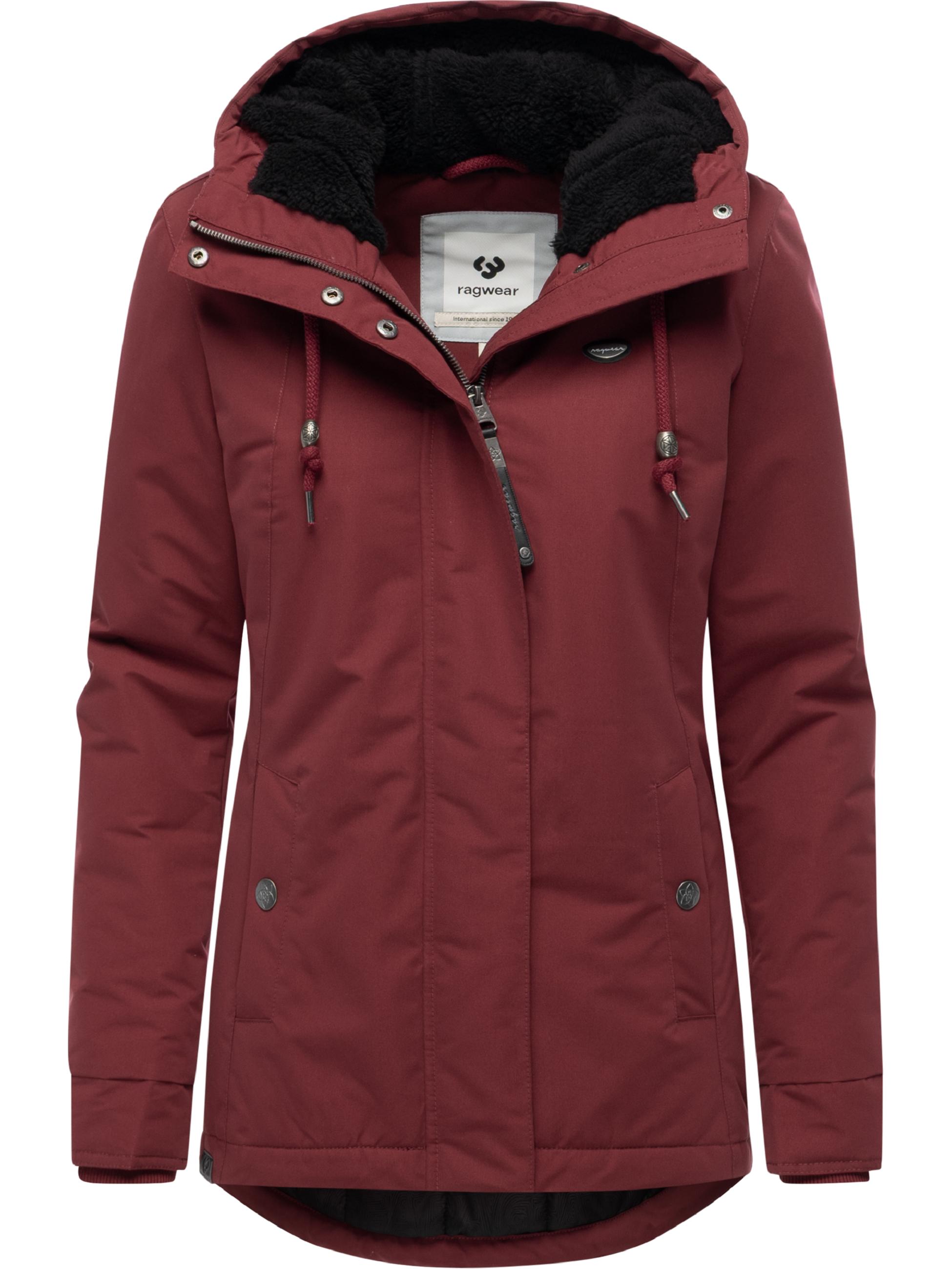 Winter Kurzmantel mit Kapuze "Alvena YOUMODO" Wine Red