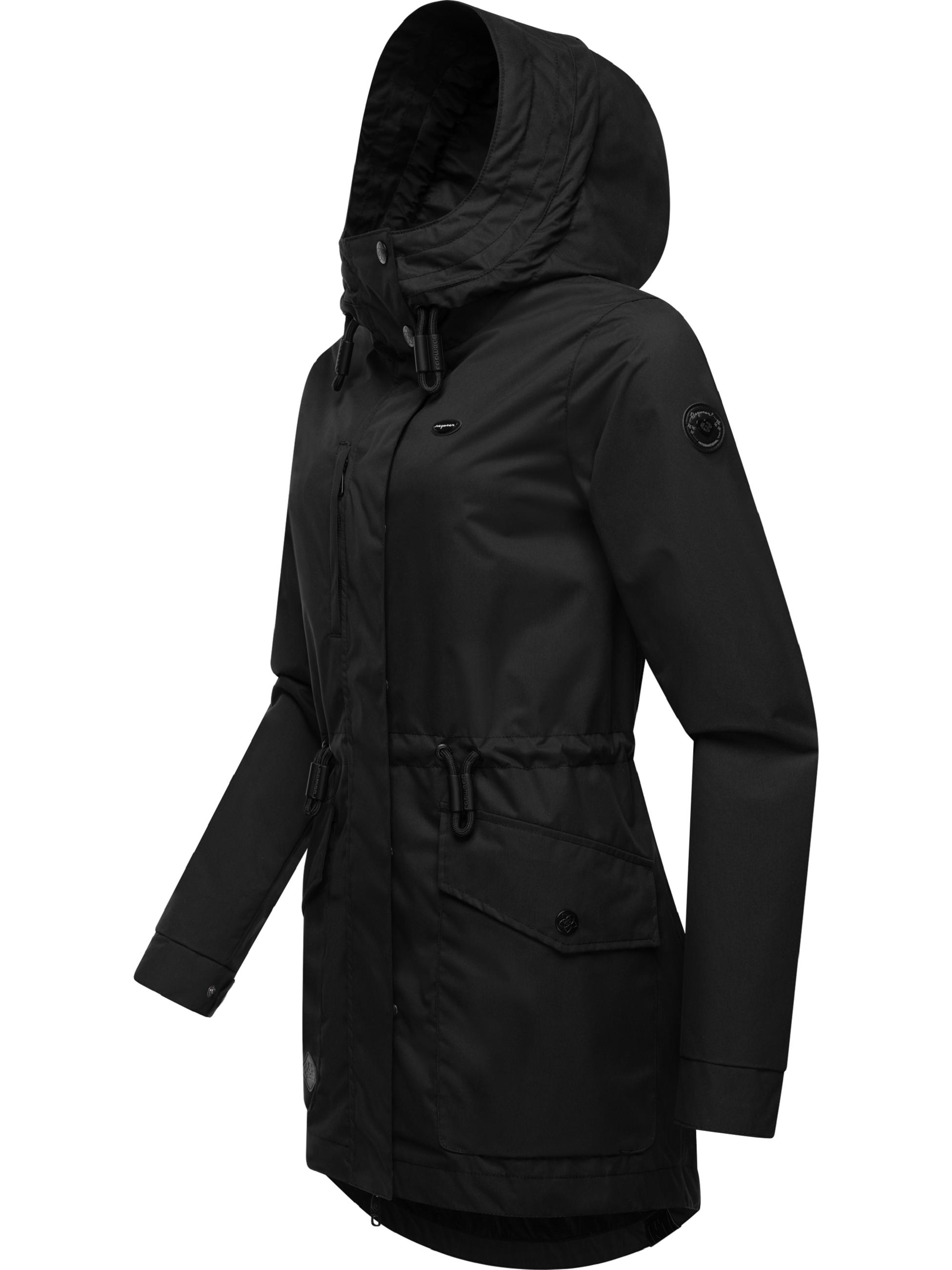 Leichte Outdoorjacke mit Kapuze "Alysa" Black