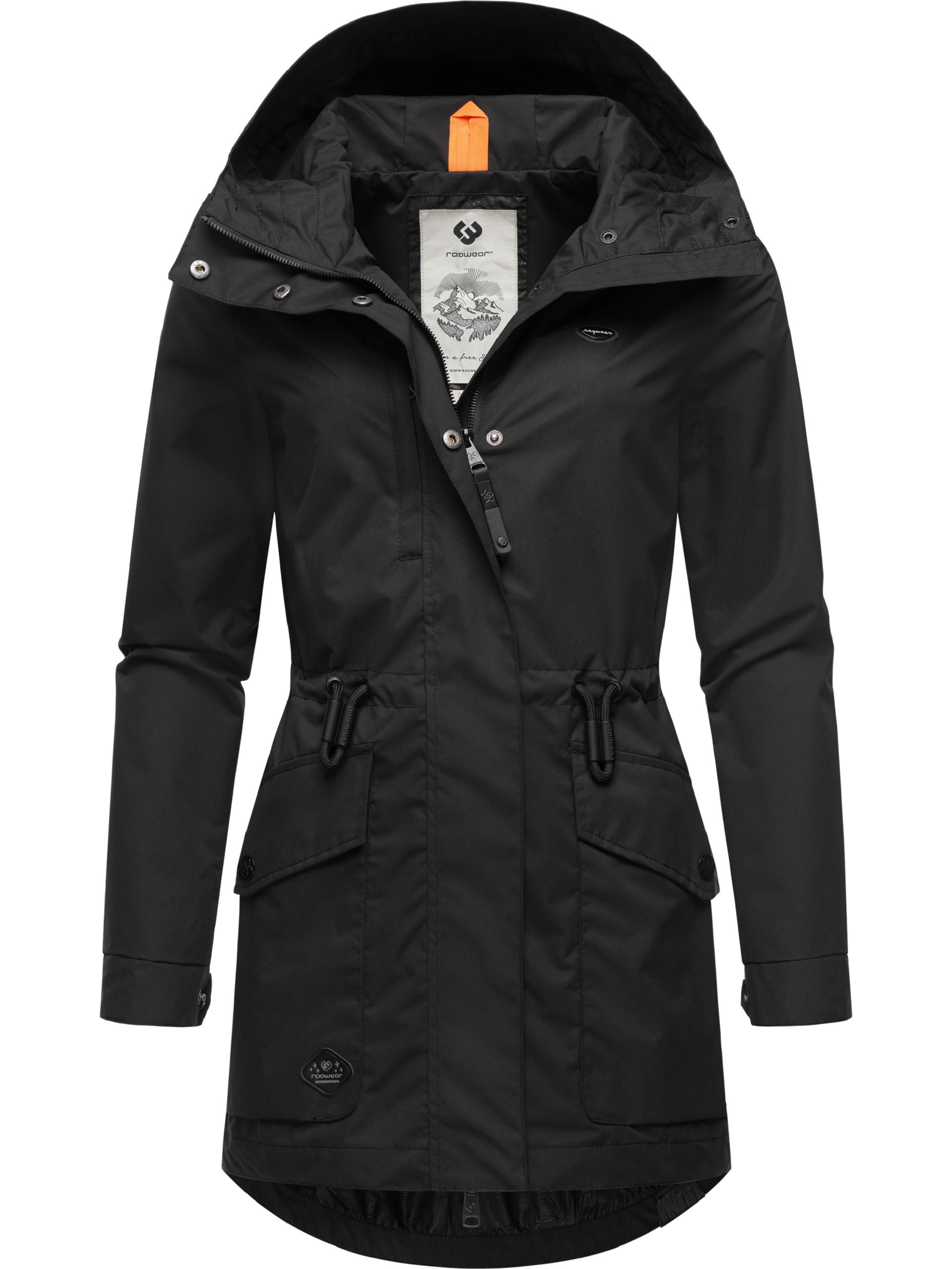 Leichte Outdoorjacke mit Kapuze "Alysa" Black