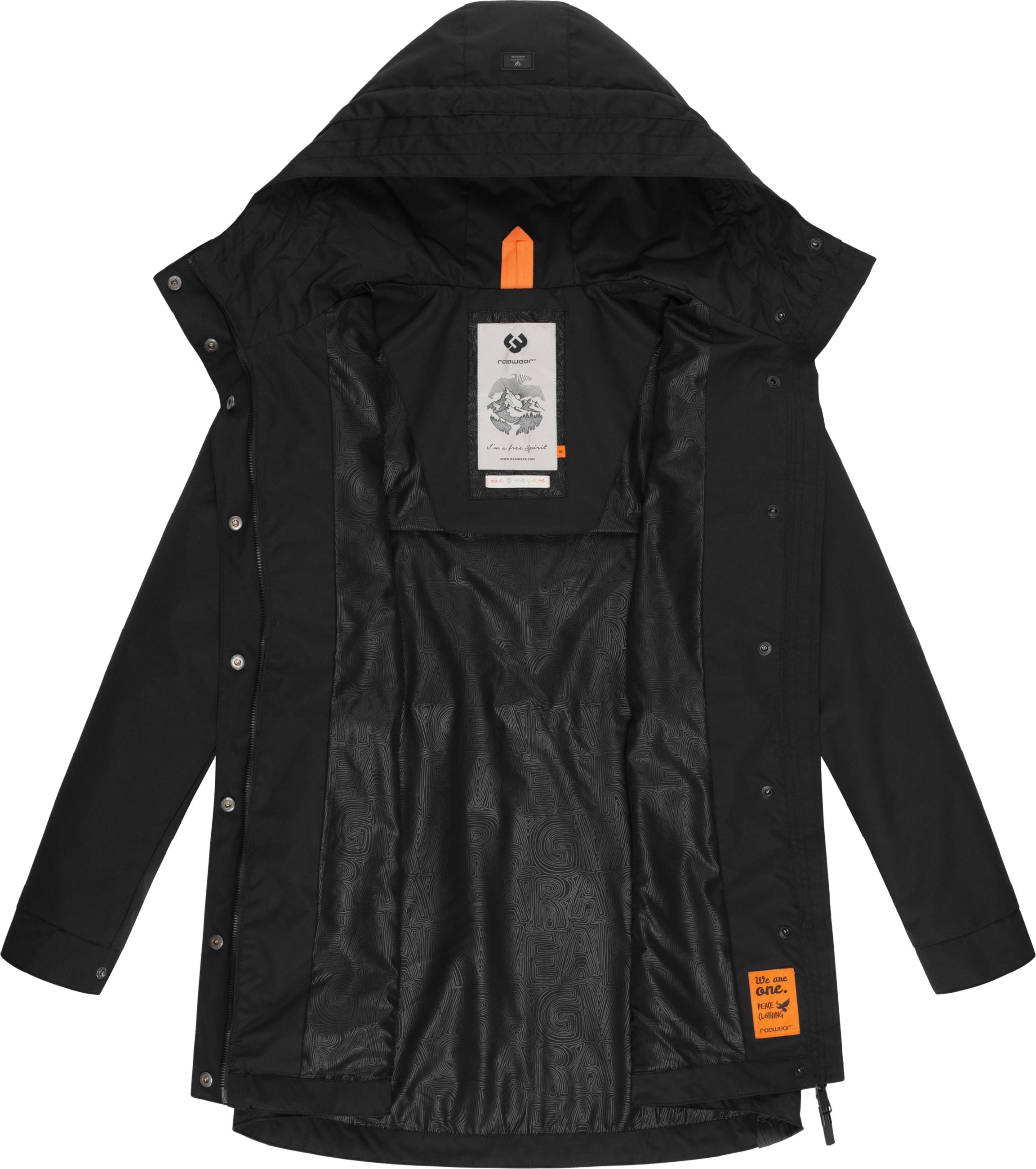 Leichte Outdoorjacke mit Kapuze "Alysa" Black