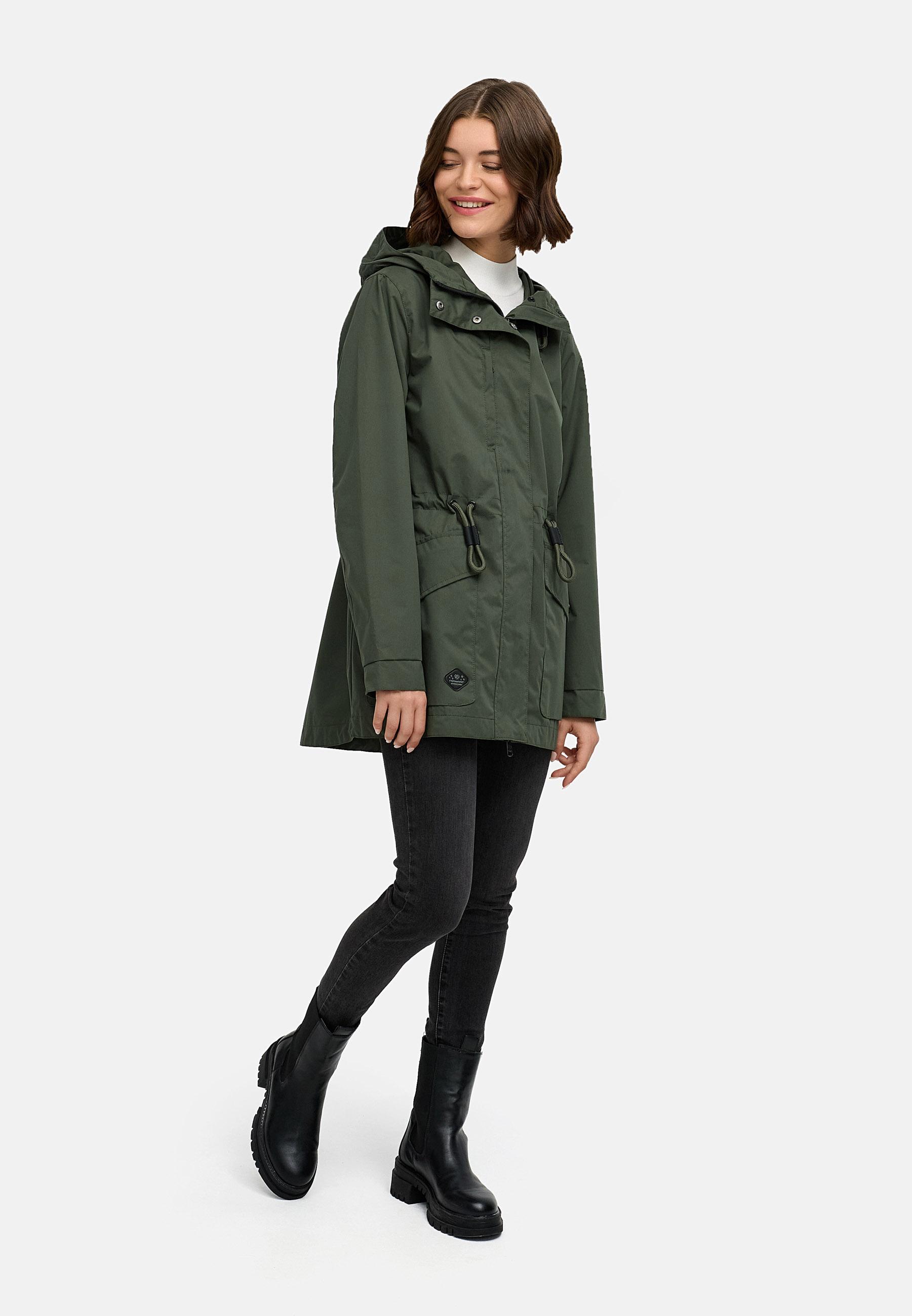 Wasserdichte Outdoorjacke mit Kapuze "Alysa" Dark Olive25