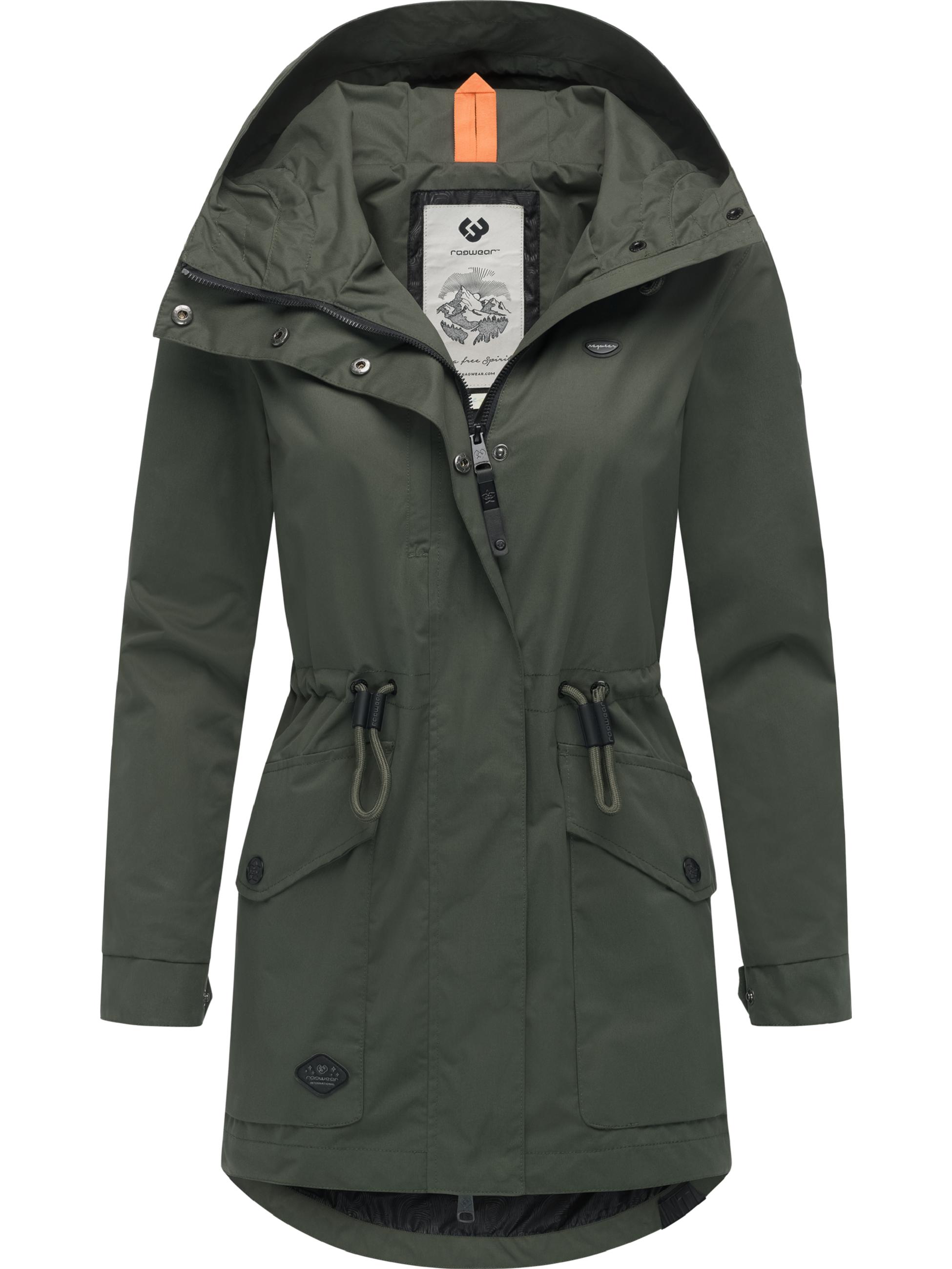 Wasserdichte Outdoorjacke mit Kapuze "Alysa" Dark Olive25