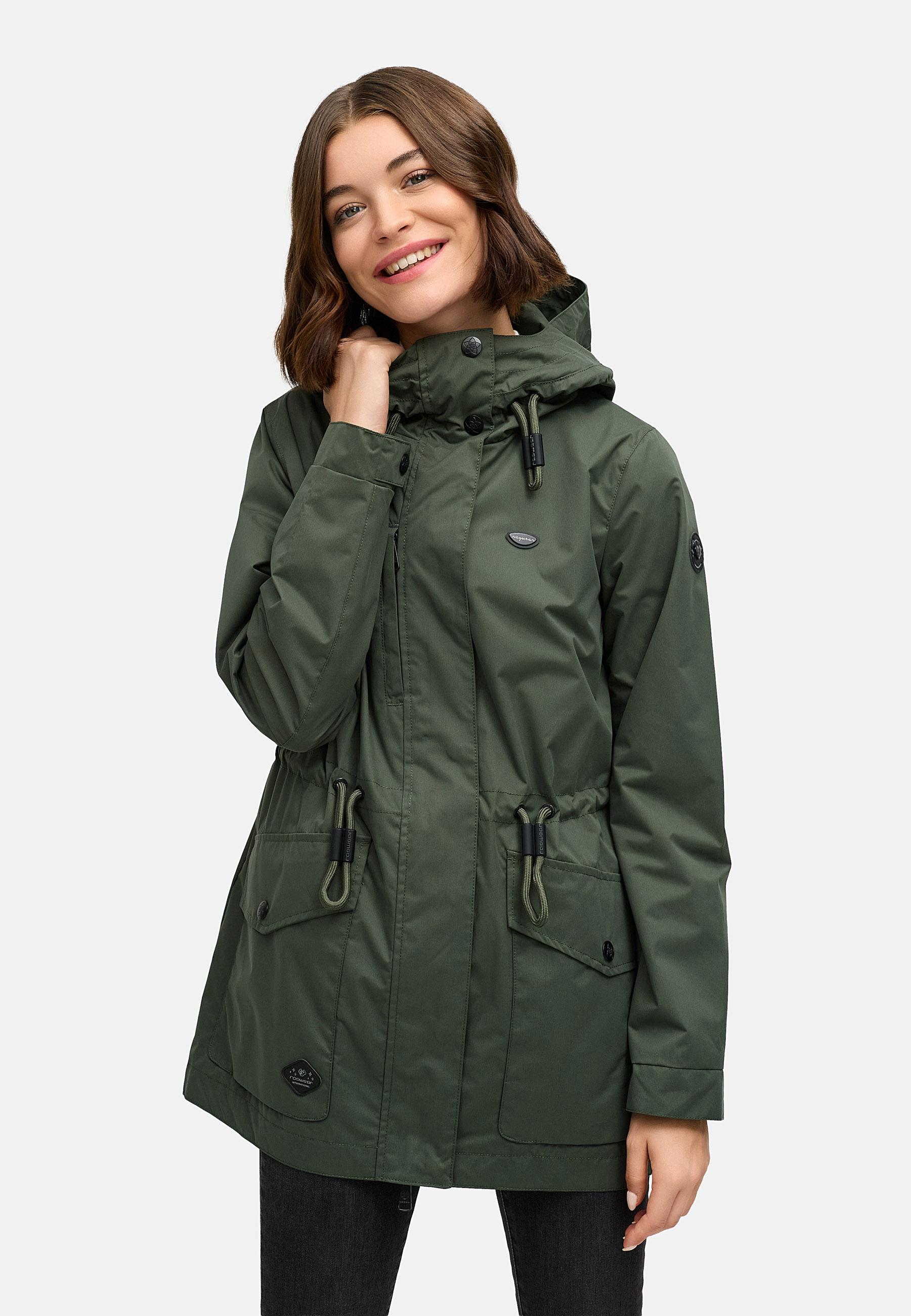 Wasserdichte Outdoorjacke mit Kapuze "Alysa" Dark Olive25