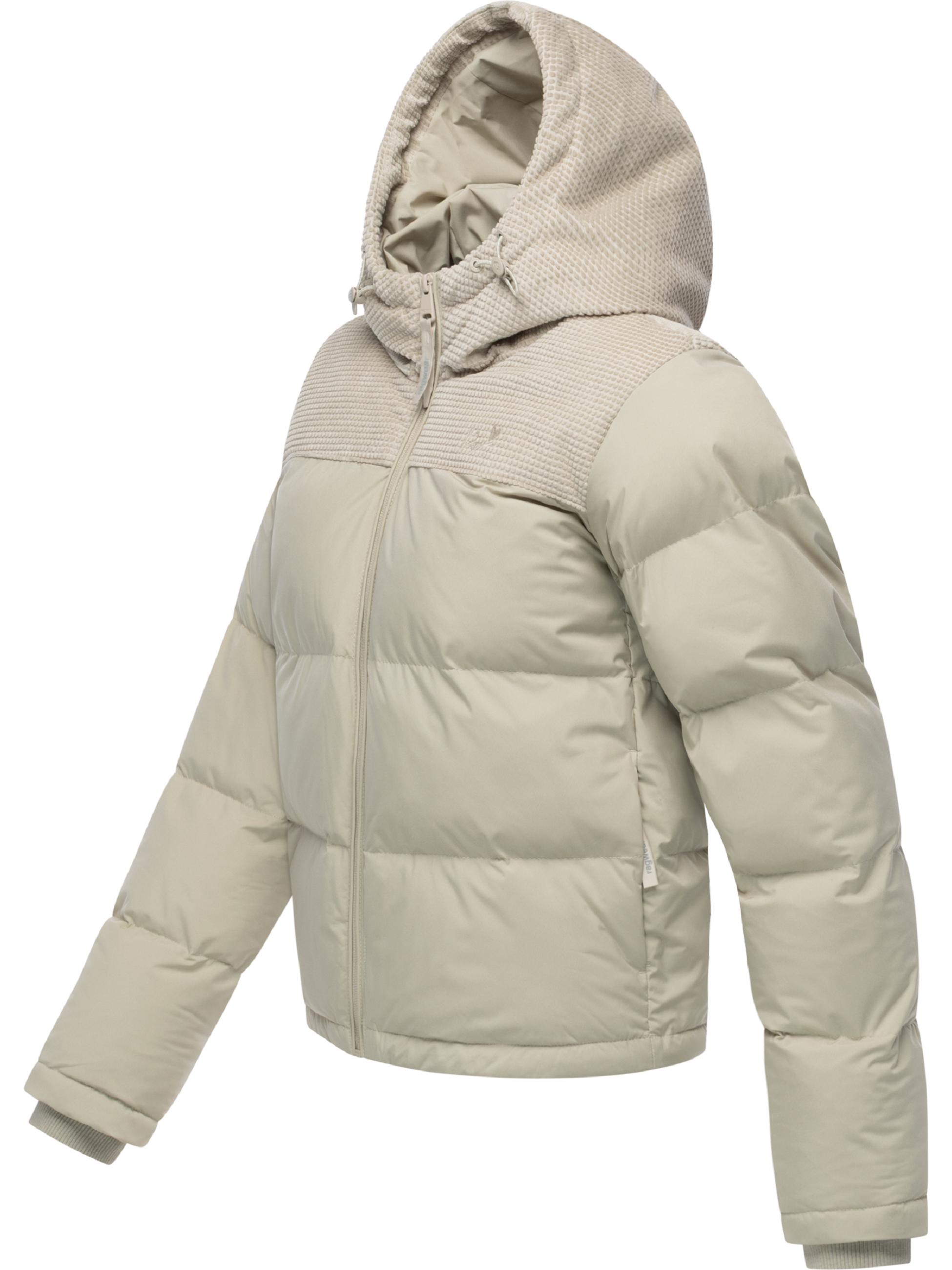 Wasserdichte Winterjacke mit Kord-Kapuze "Amazze" Bone25